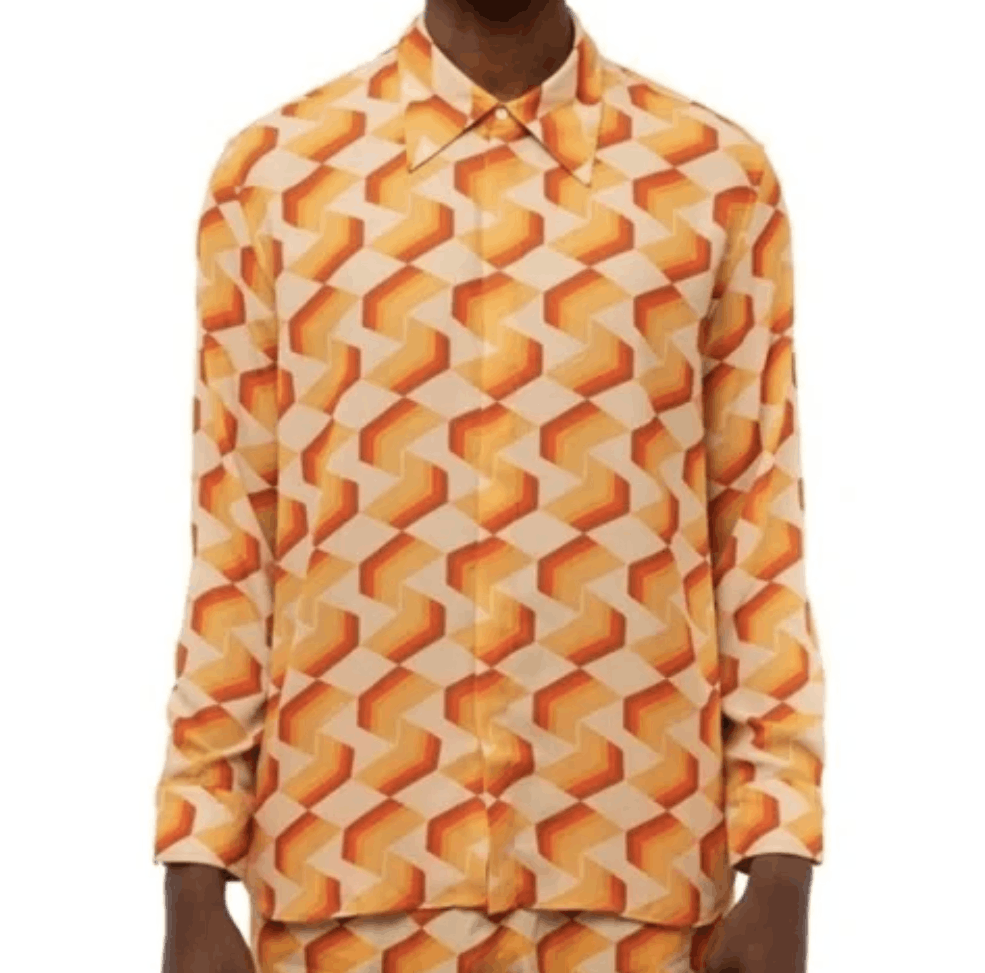 Lacoste LACOSTE x Ricky Regal Retro Shirt Geometric Print Size US XL / EU 56 / 4 - 1 Preview