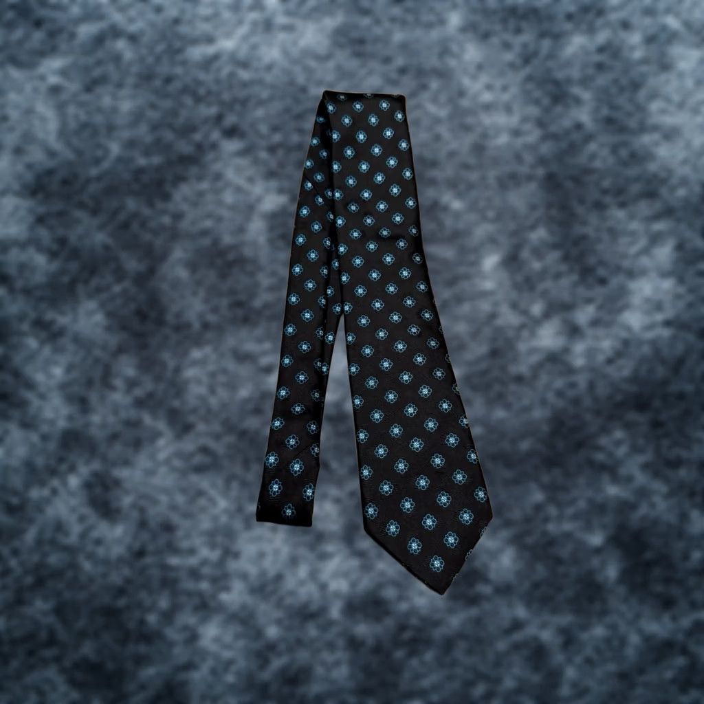 Brioni VINTAGE Brioni Tie Mens Designer Silk 100% Handmade Italy Classic Satin Long Black Striped Size ONE SIZE - 1 Thumbnail