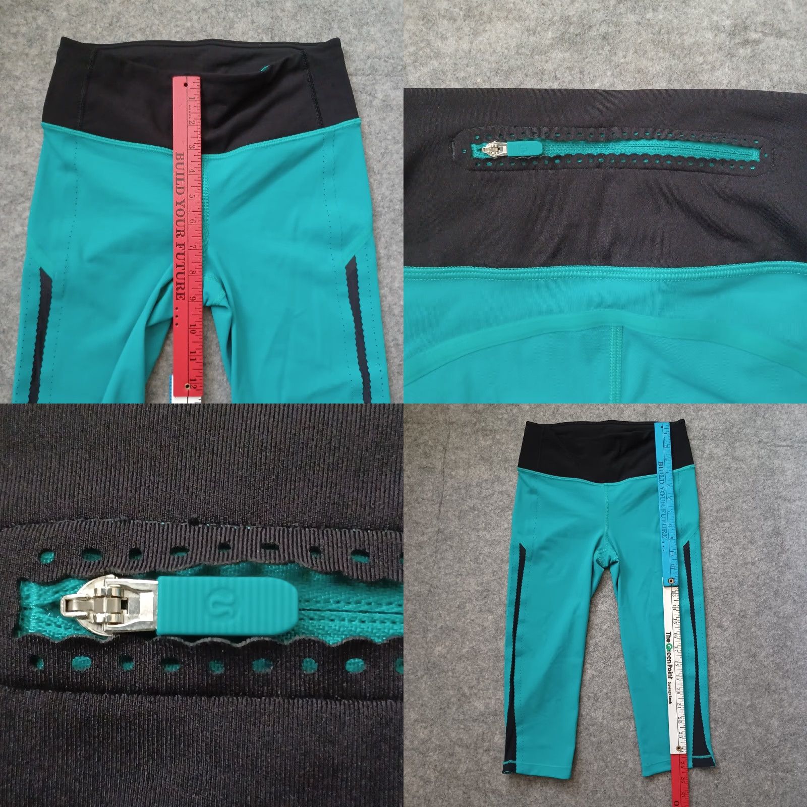 Lululemon Lululemon Leggings Cropped 4 Green Viridian Smooth Stride Athletic Womens Running Yoga Stretch Comfort Shaping Luxtreme Cross Training Easy Care Size 27" / US 4 / IT 40 - 8 Thumbnail