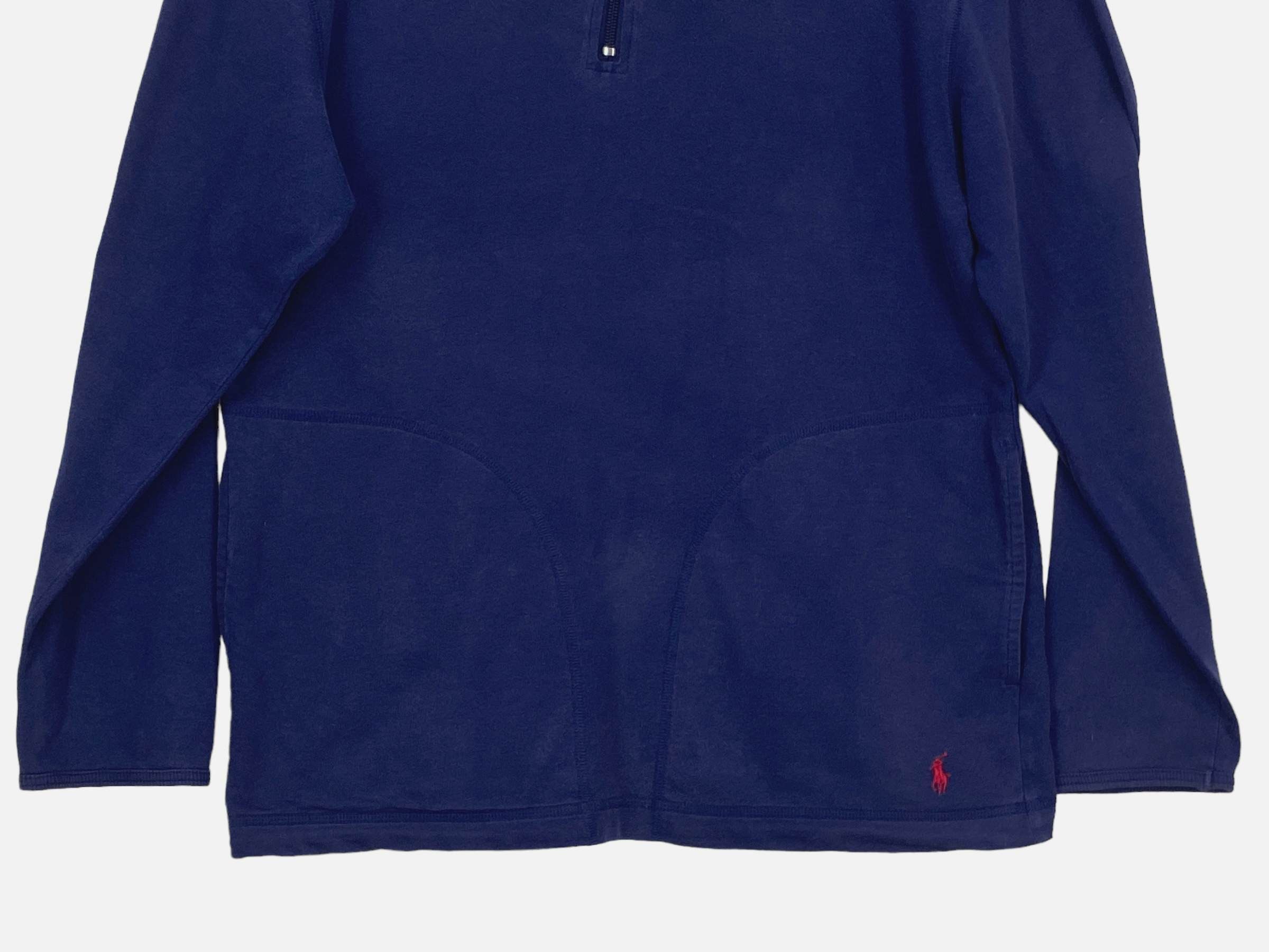 Polo Ralph Lauren × Vintage Polo Ralph Lauren 1/4 Zip Pullover Sweater – Navy Blue Size US XXS / EU 40 - 4 Thumbnail
