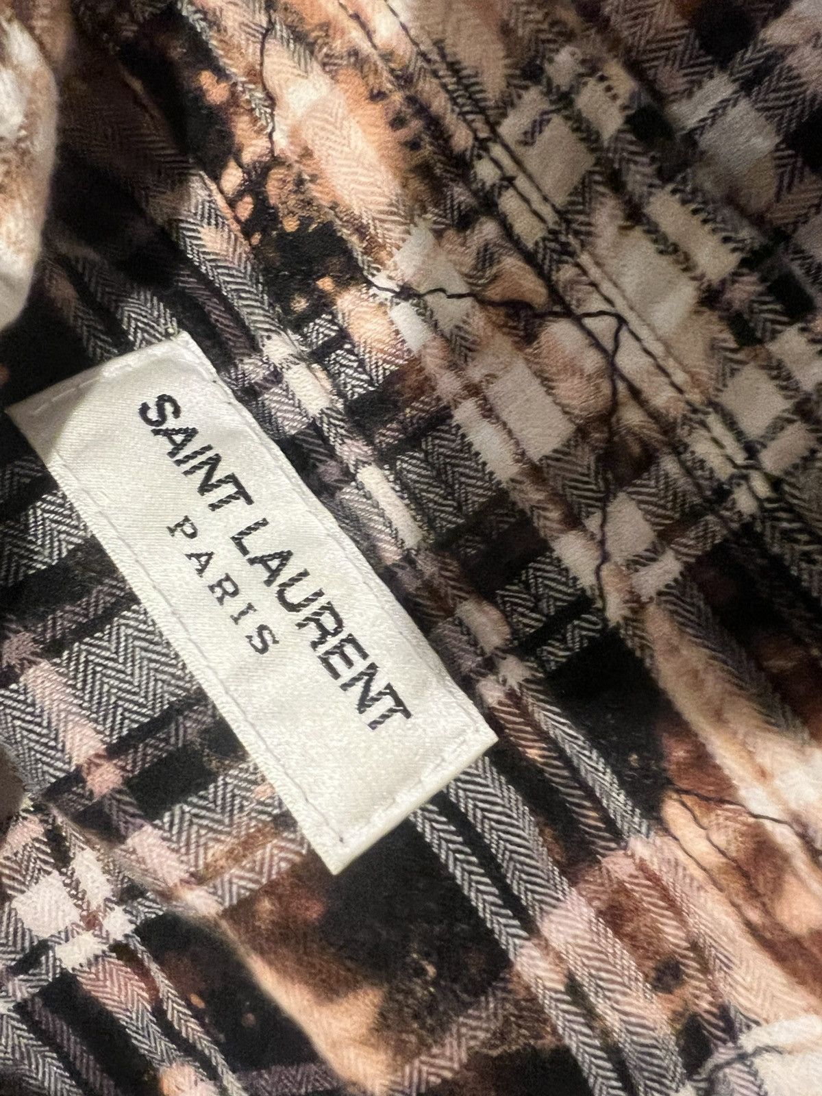 Saint Laurent Paris Saint Laurent Hedi Slimane men’s bleached flannel shirt. L Size US L / EU 52-54 / 3 - 6 Thumbnail