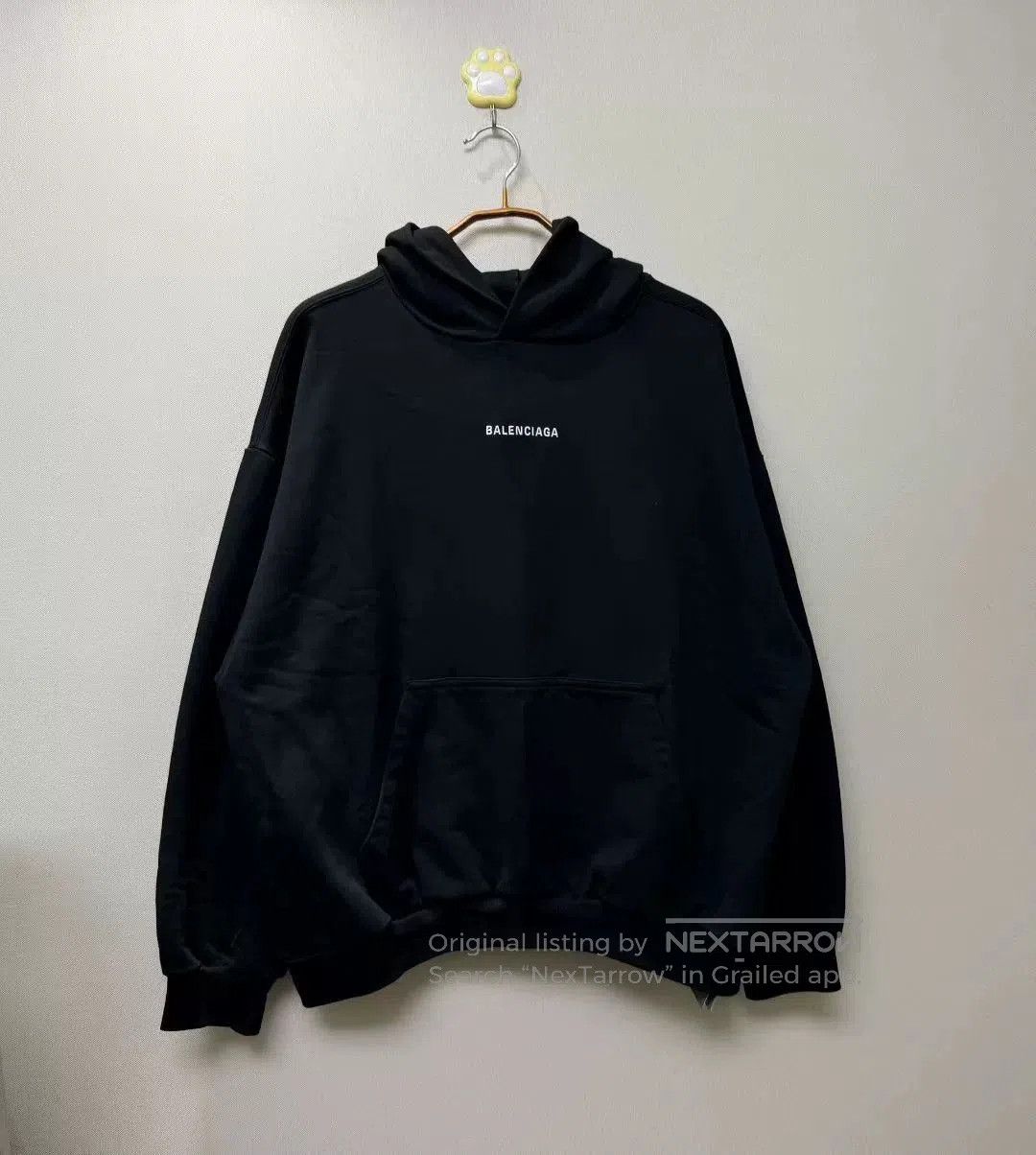 Balenciaga BALENCIAGA New Black Embroidered Letter Hoodie. Size US M / EU 48-50 / 2 - 1 Thumbnail