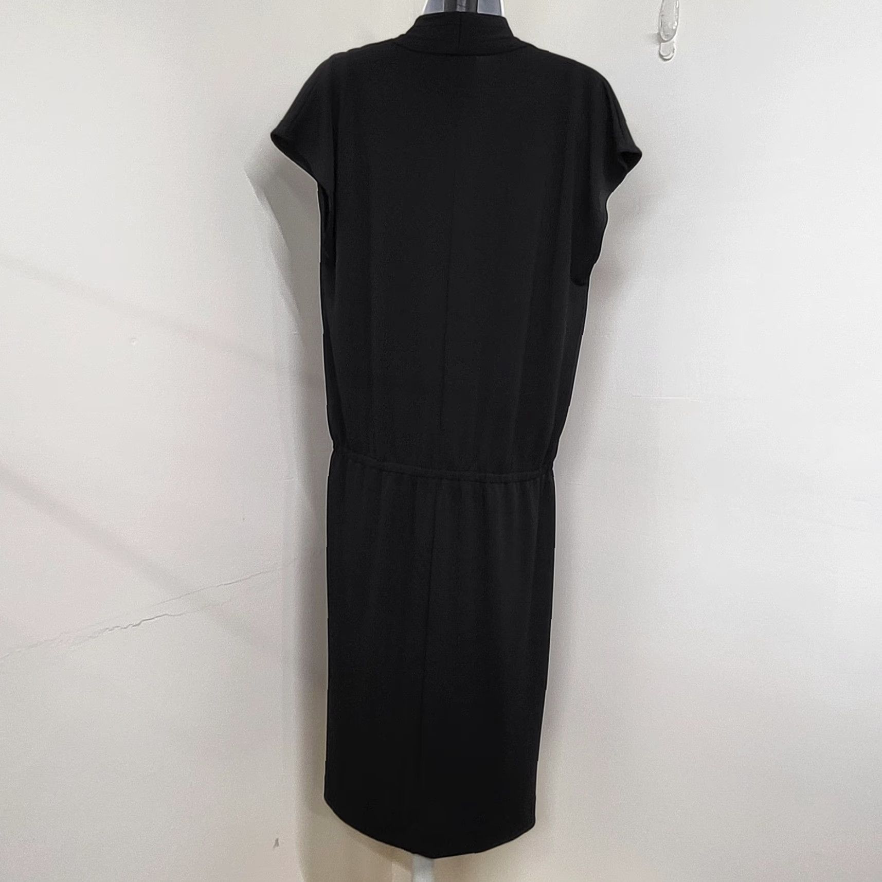 Talbots Talbots Petite Women’s Size Medium P Black Elastic Waist Short Sleeve Office Shirt Size 32" / US 10 / IT 46 - 3 Thumbnail