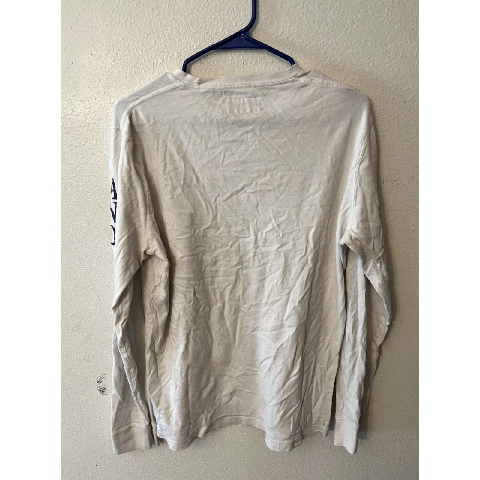 Abercrombie & Fitch Abercrombie & Fitch T-Shirt Men Long Sleeve White Large Crew Neck Embroidered Logo A&F Fleece Size US L / EU 52-54 / 3 - 3 Thumbnail