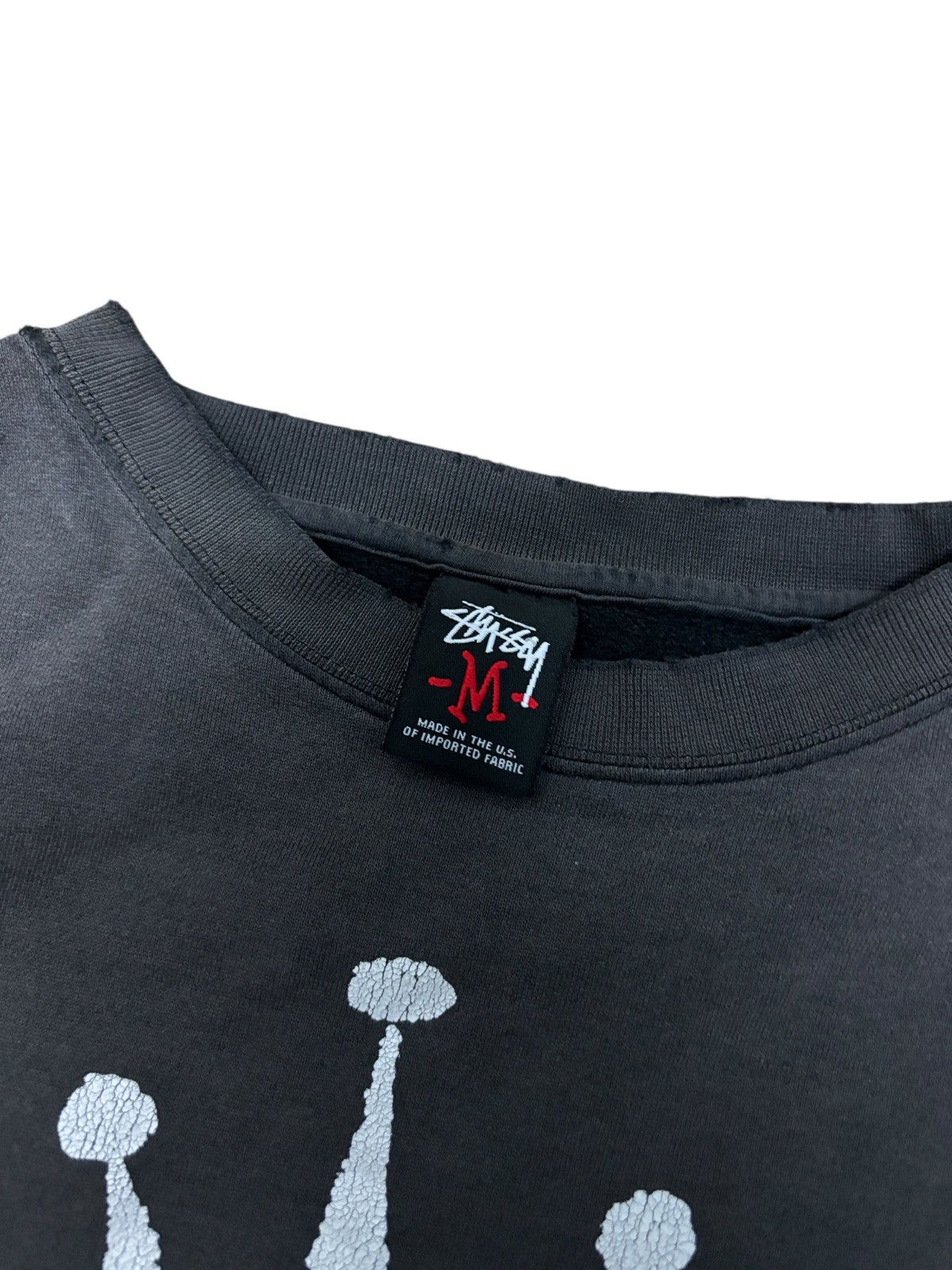 Stussy Vintage 90's Stussy Crown Beautiful Sunfaded Sweatshirt Size US M / EU 48-50 / 2 - 4 Thumbnail