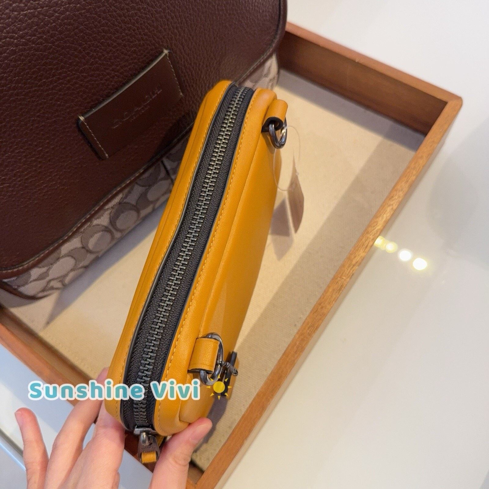 Coach NWT COACH Crossbody CM170 Shoulder Bag Leather Mustard Size ONE SIZE - 5 Thumbnail