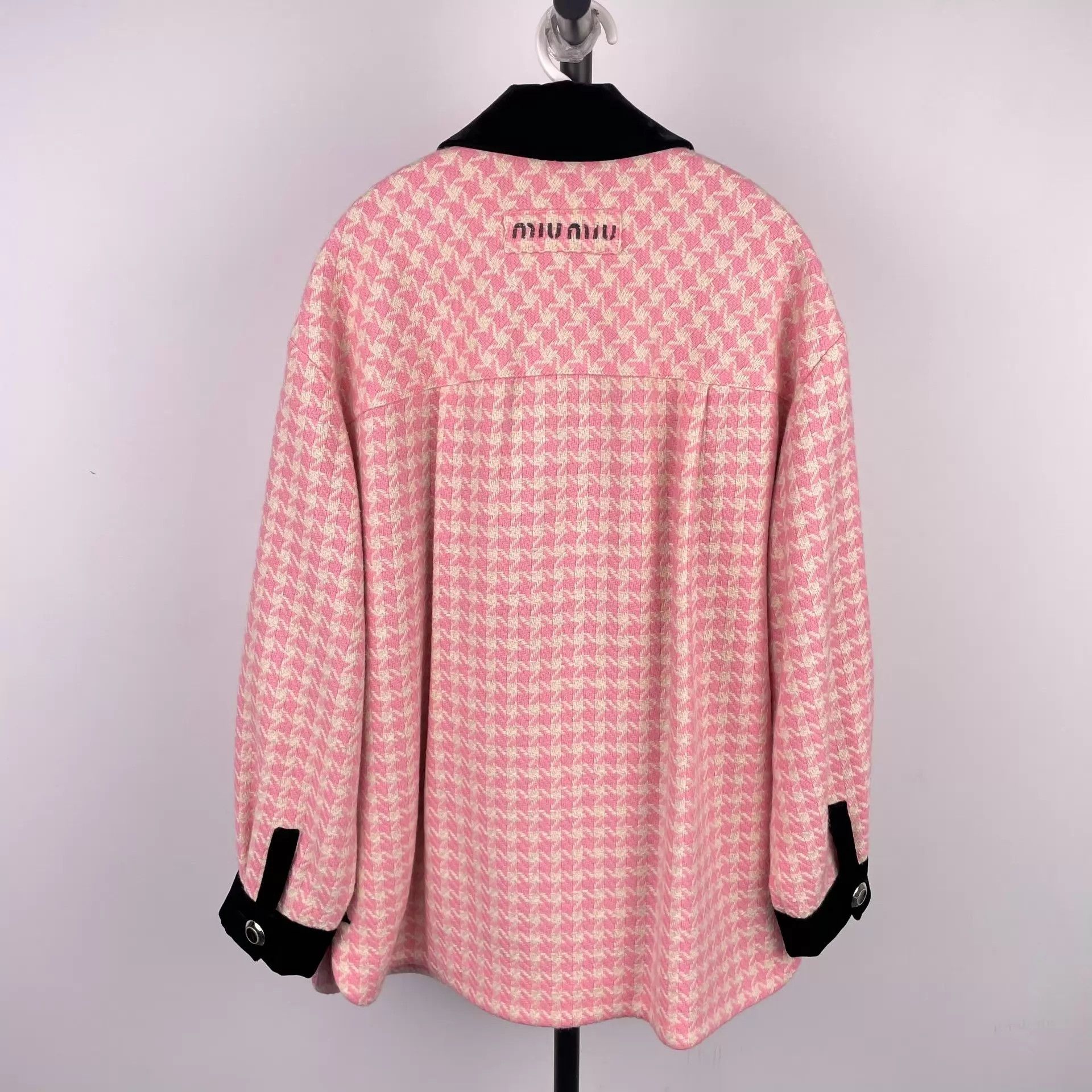 Miu Miu MIU MIU Women's Color Blocked Pink & Black Jacket Size XS / US 0-2 / IT 36-38 - 2 Thumbnail