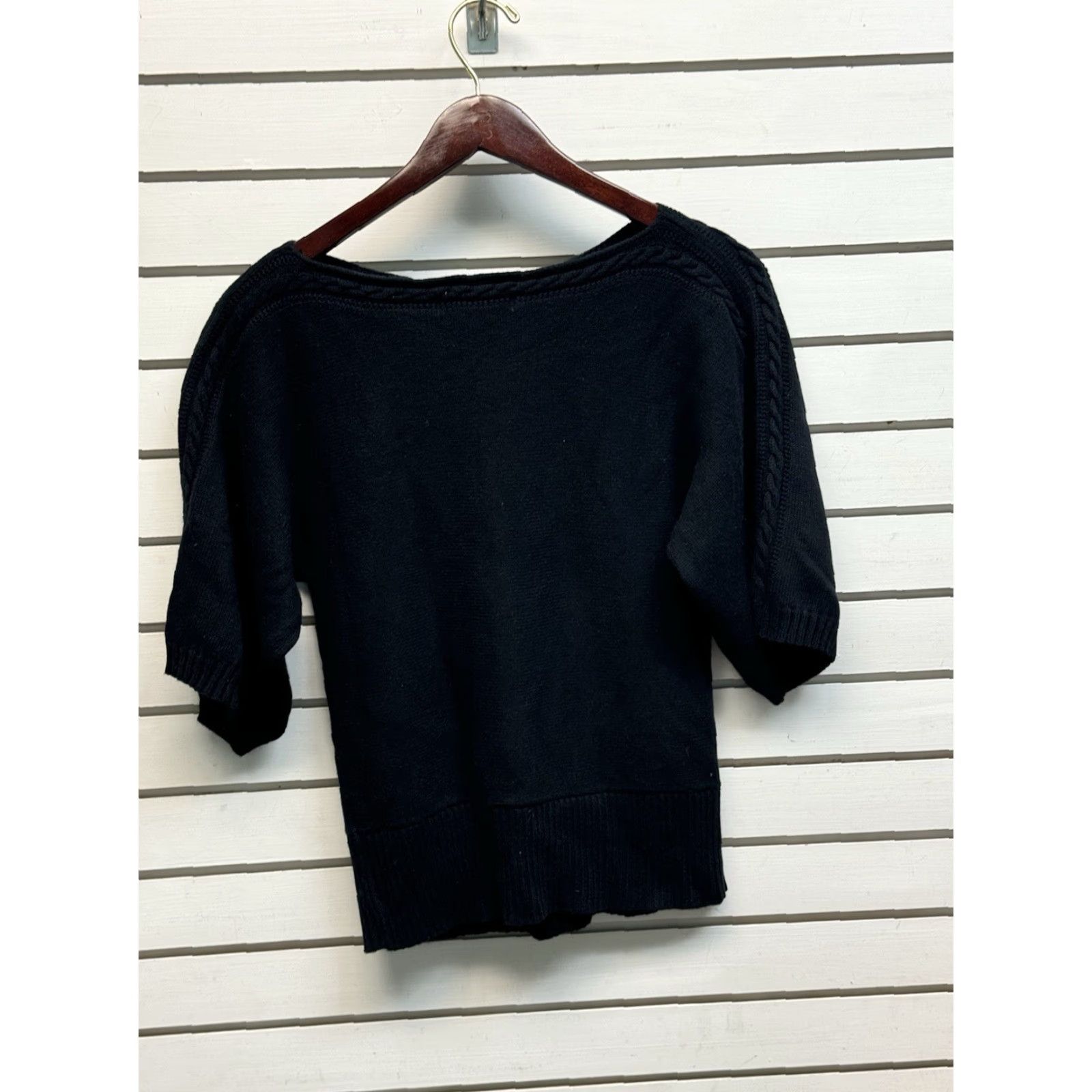 Michael Kors Michael Kors Sweater Womens Large Dark Academia Witchy Kimono Sleeve Classic Pullover Knit Black Short Sleeve Crew Neck Mens? Wait no. Size L / US 10 / IT 46 - 4 Thumbnail