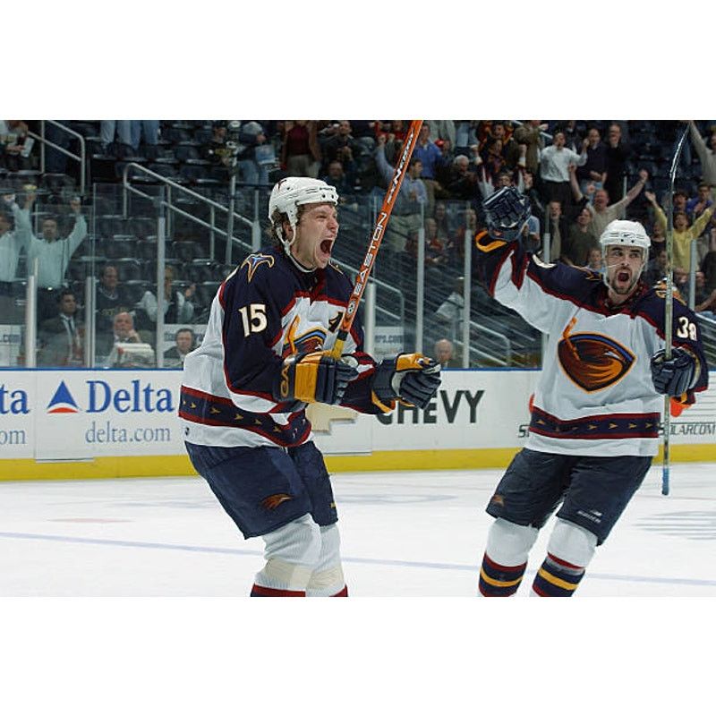 Ccm Atlanta Thrashers 90s CCM jersey L home NHL hockey vintage Size US L / EU 52-54 / 3 - 3 Thumbnail