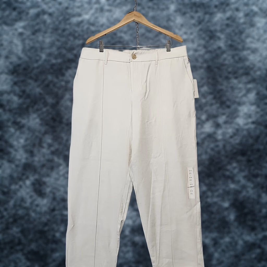 Vintage A New Day Ivory Pleated Elastic Waist Wide-Leg Pants Beach 16 Womens Modern Vintage: No (adjusted per rules: but must use original words only) Size 38" / US 16 / IT 52 - 1 Thumbnail