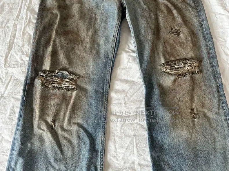 Acne Studios Acne Studios Mud-Dyed Ripped Denim Jeans Size US 29 - 3 Thumbnail