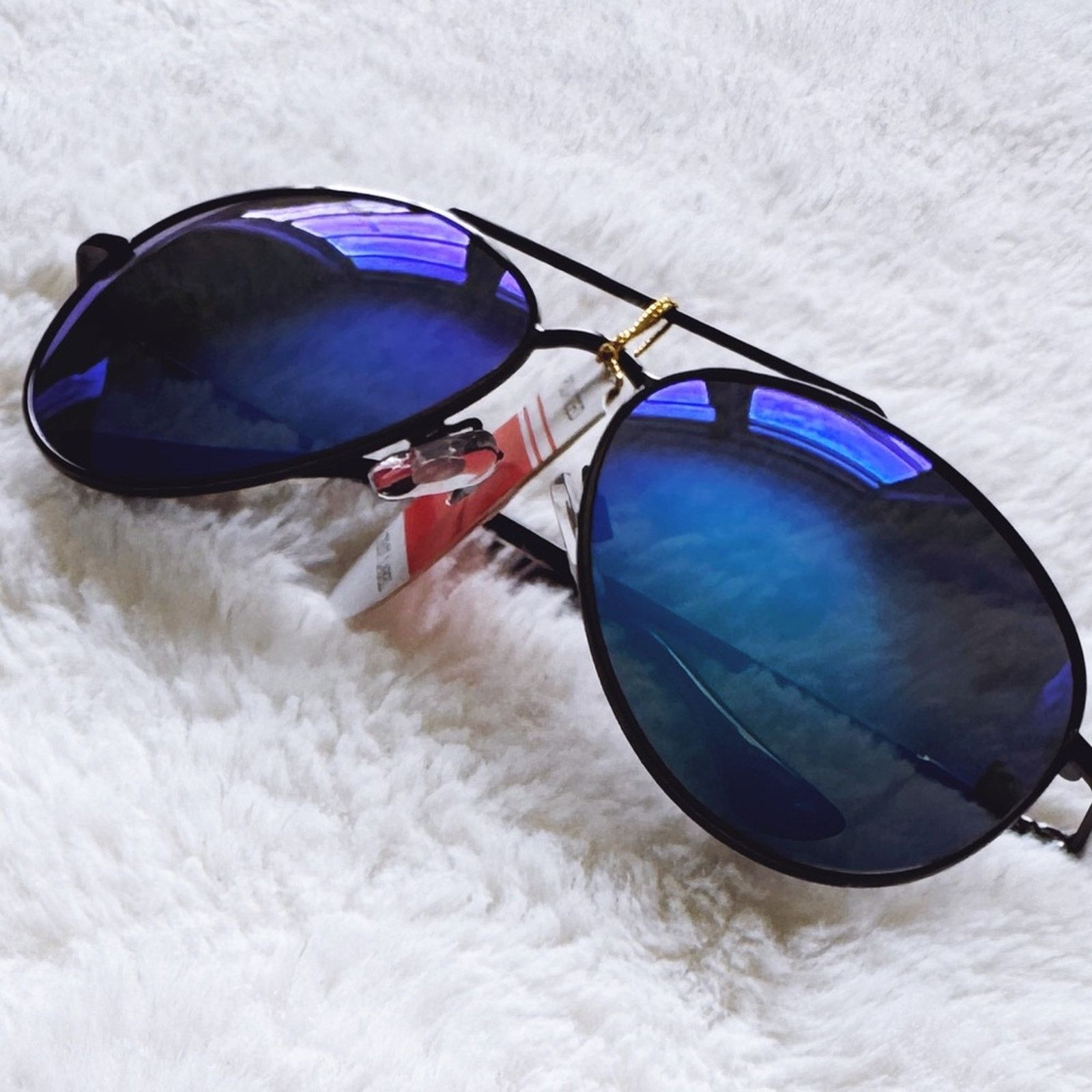 Other Freya Blue w/Black Rim Mirrored Sunglasses Size ONE SIZE - 1 Thumbnail