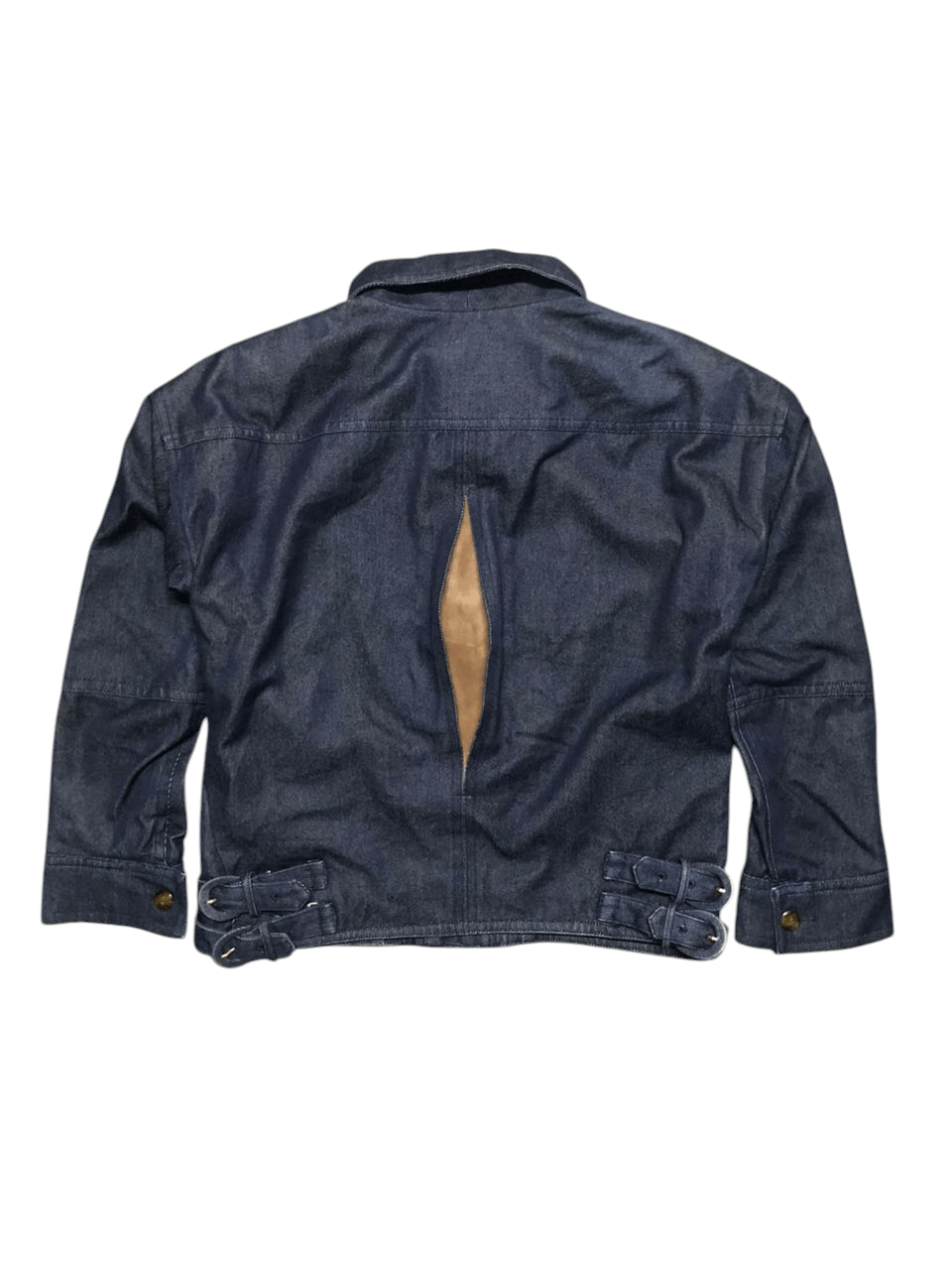Kensho Abe Vintage 511 Kensho Abe Denim Jacket Leather Part Rare Size S / US 4 / IT 40 - 2 Thumbnail