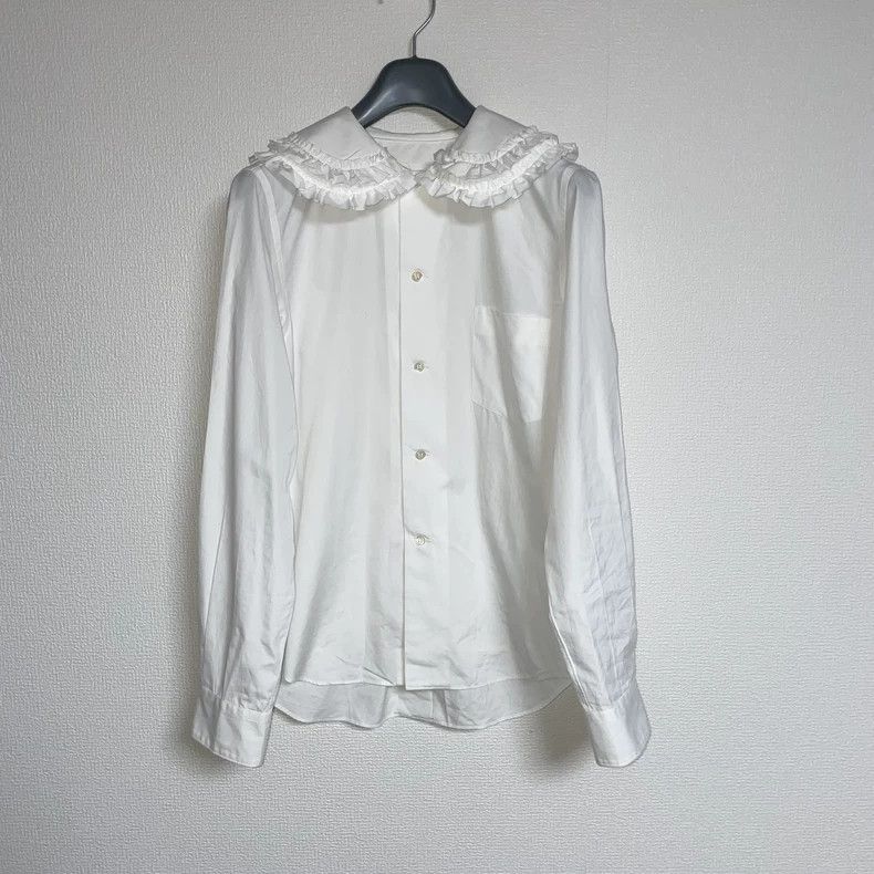Comme des Garcons Comme Des Garcons Versatile White Shirt with Double Ruffle Size S / US 4 / IT 40 - 2 Thumbnail