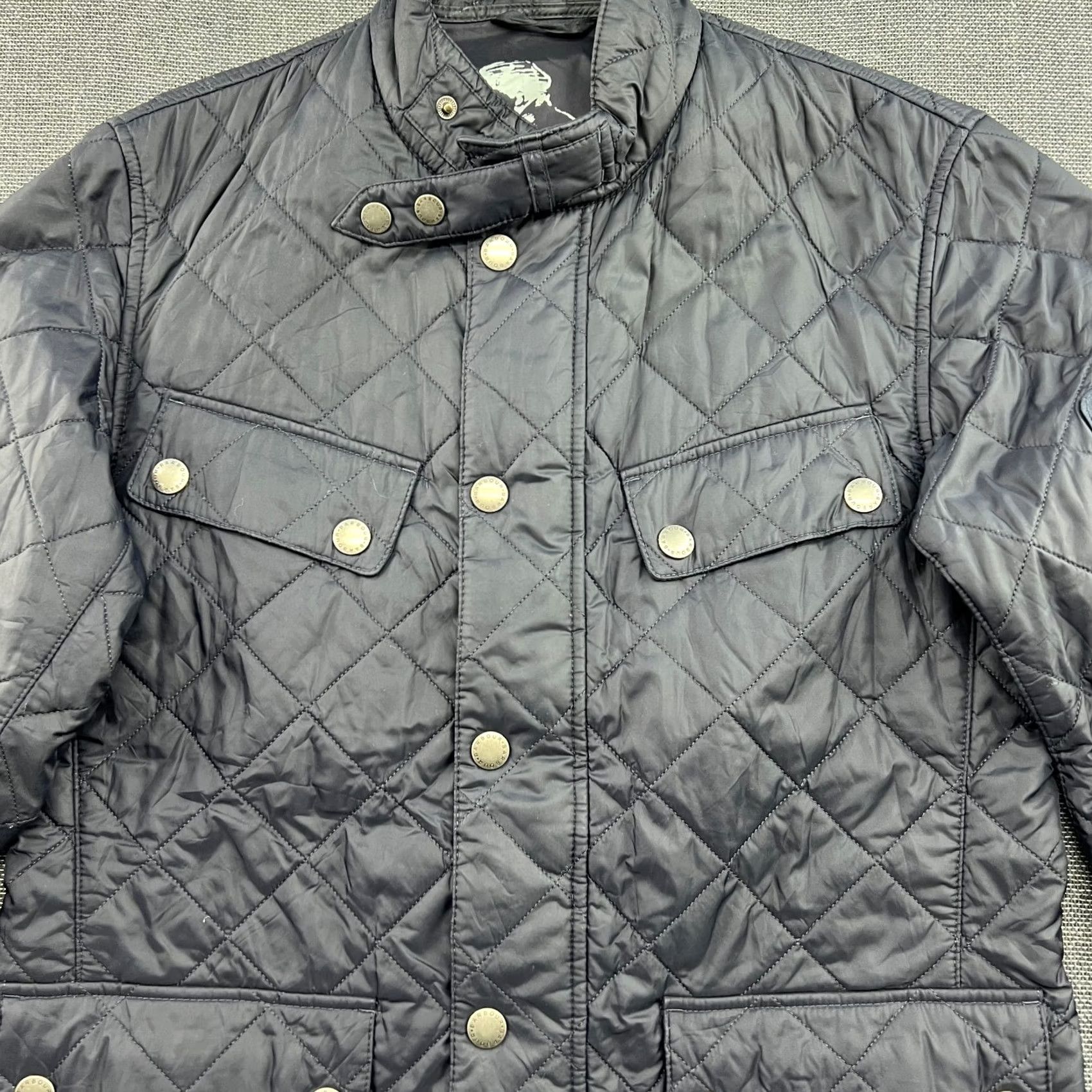 Barbour Barbour Ariel Quilted Jacket Mens Medium Motorcycle Black Quilted Bomber Jacket Barbour Mens M Black Size US M / EU 48-50 / 2 - 4 Thumbnail