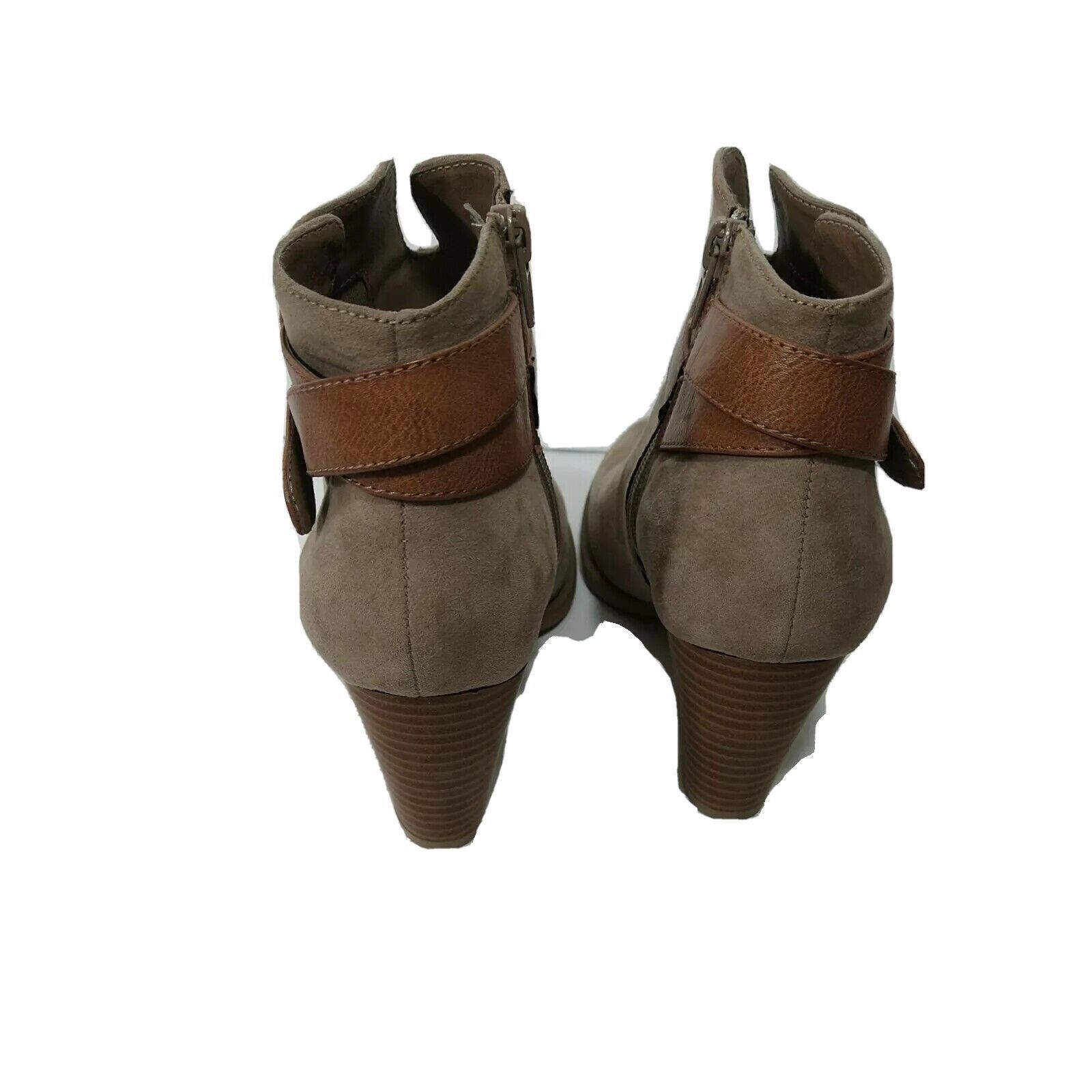 Other Nicole Bootie Ankle Boot Women Size 8.5 M Brown Zip Close Size US 8.5 / IT 38.5 - 4 Thumbnail