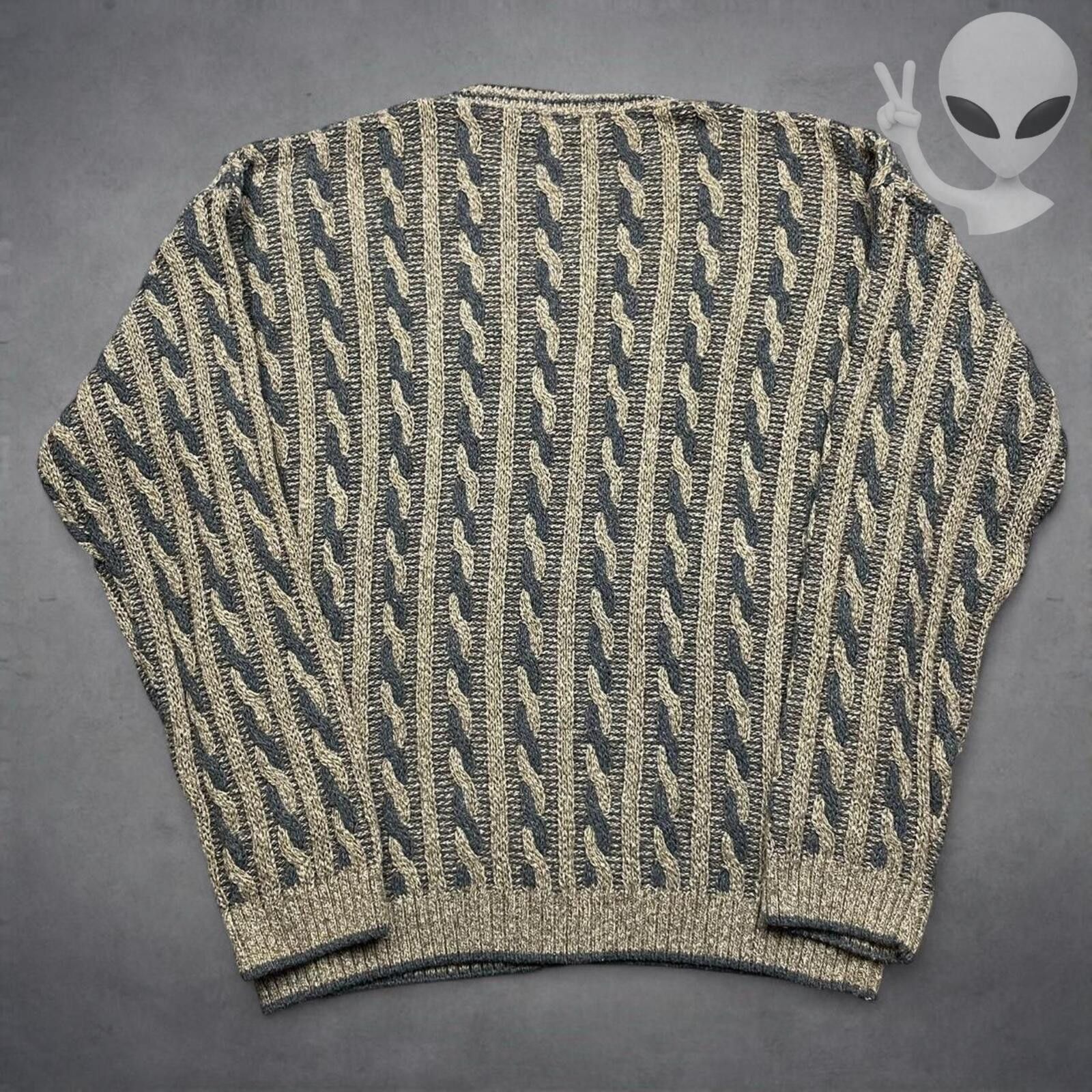 Other 80s Vintage Cable knit Pullover Large Liberty Sweaters USA Size US L / EU 52-54 / 3 - 4 Thumbnail