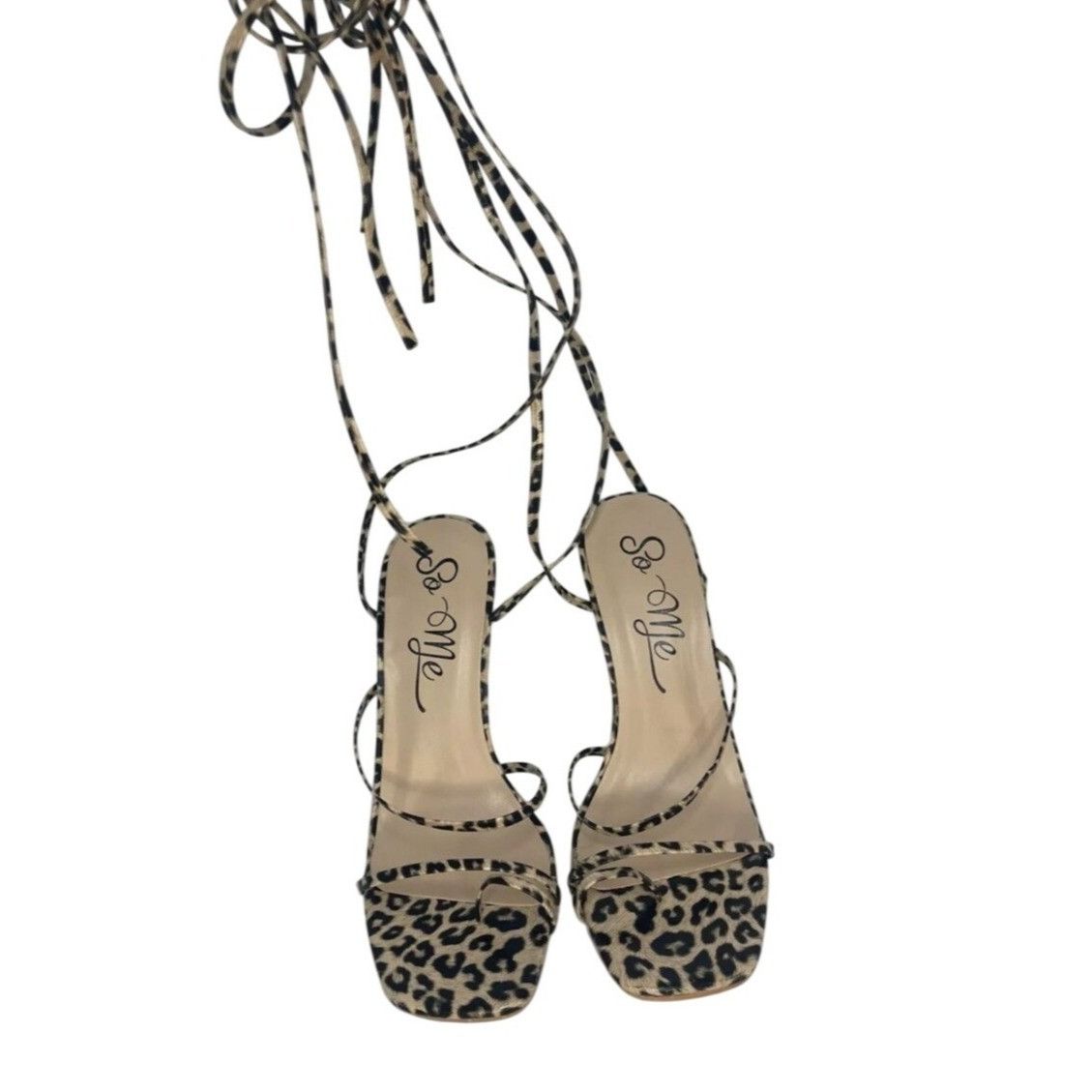 Other SO ME / Lace Up / Leopard Print / Heels With Clear / Stilett Size US 7.5 / IT 37.5 - 3 Thumbnail