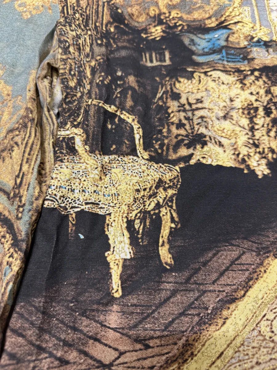 Designer × Roberto Cavalli × Vintage FW1994 Roberto Cavalli Medieval Chair Dynastie Longsleeves Top Size S / US 4 / IT 40 - 5 Thumbnail