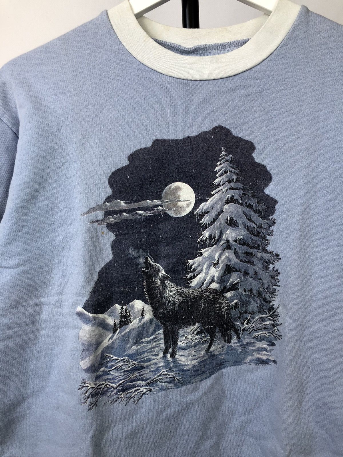 Vintage Vintage Alaska 1997 Big Print Wolf Made in USA T-Shirt Size US M / EU 48-50 / 2 - 2 Thumbnail