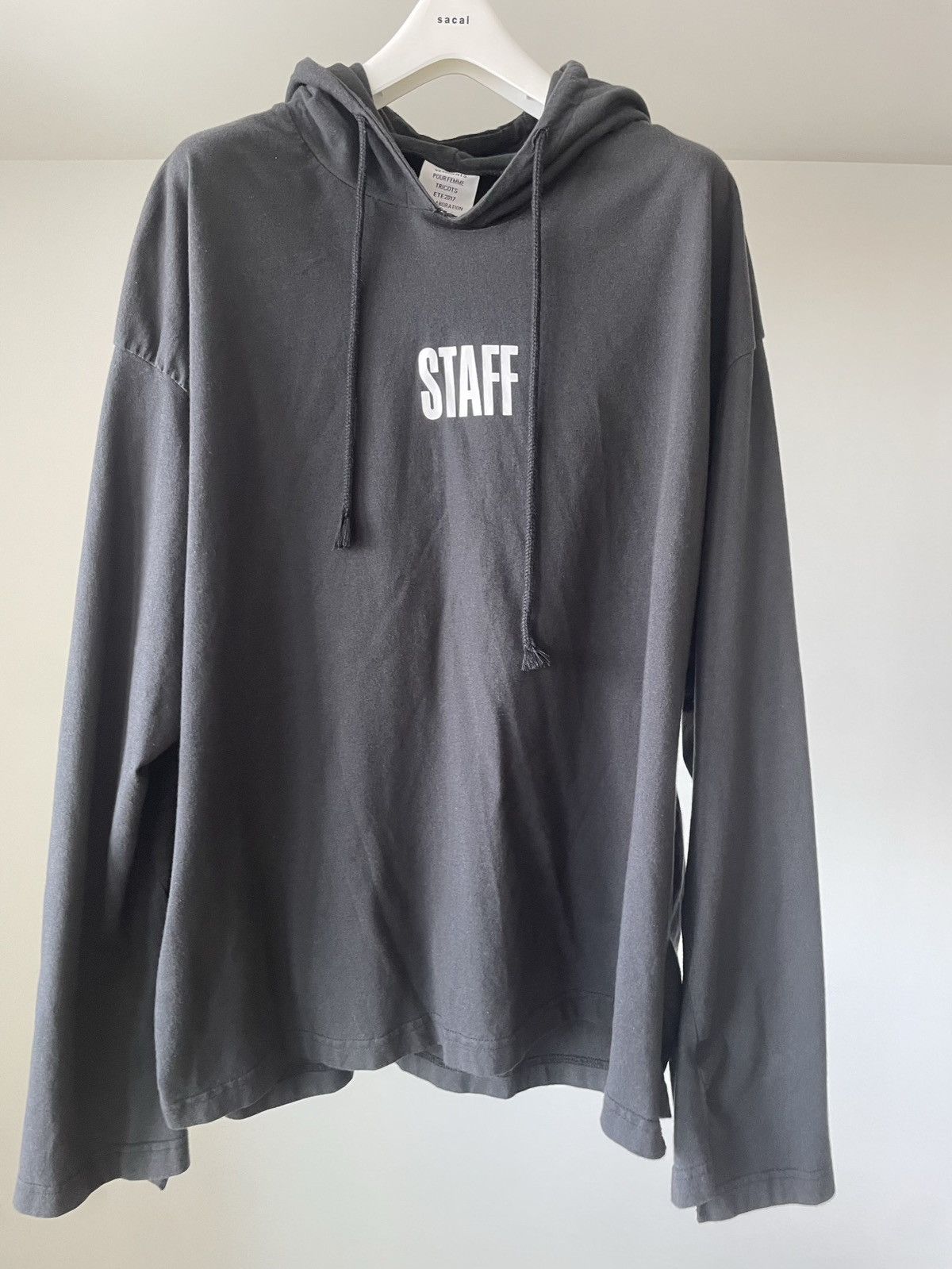 image of Vetements Staff Hoodie Size S in Black, Men's