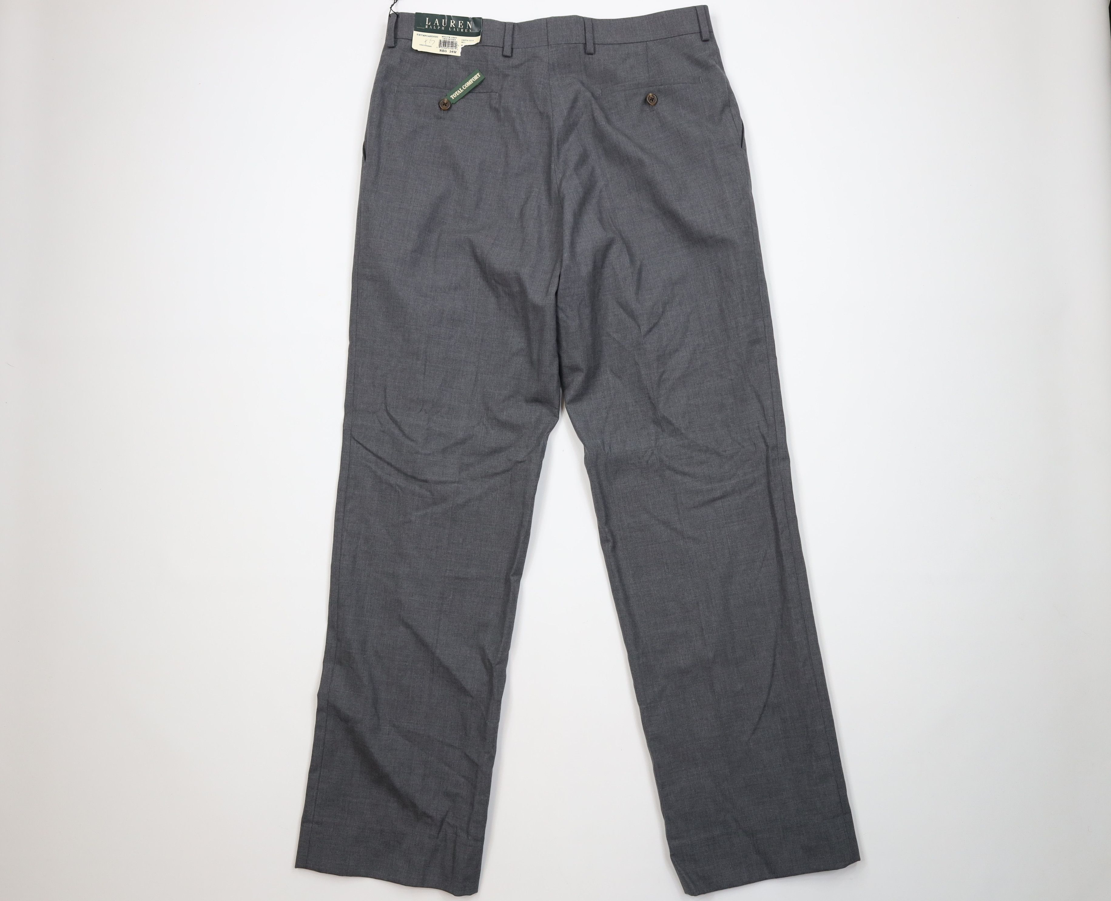 Ralph Lauren Deadstock Vintage Ralph Lauren Wide Leg Chino Pants Gray Size US 34 / EU 50 - 9 Thumbnail