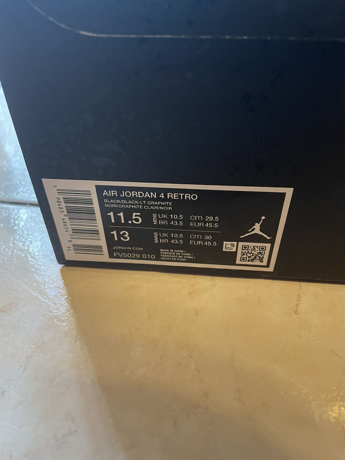 Jordan Brand Nike Air Jordan 4 Black cat 44 Size US 10 / EU 43 - 9 Thumbnail