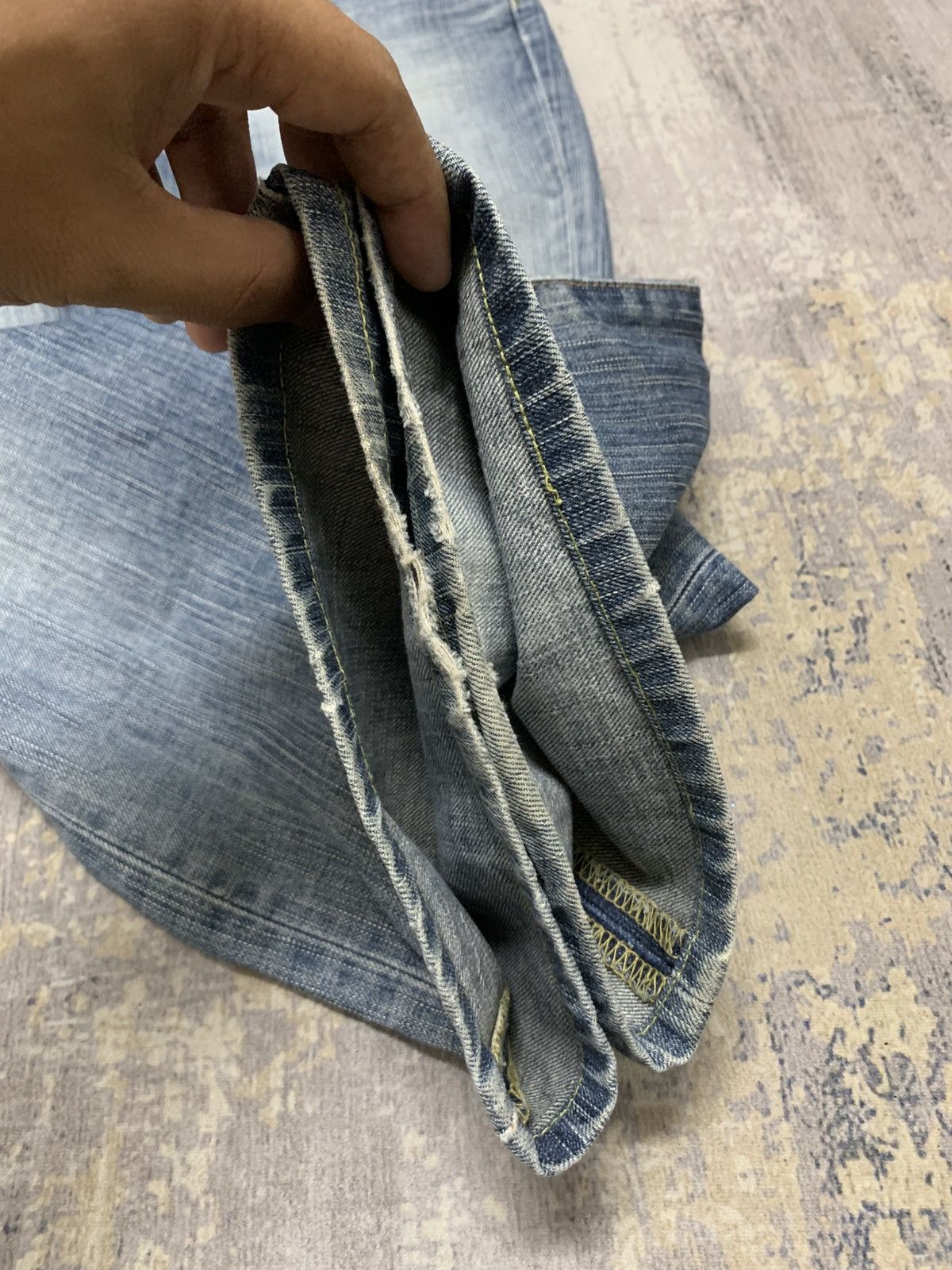 Edwin Vintage Edwin Distressed Baggy Jeans W37x29.5 Size US 37 - 7 Thumbnail