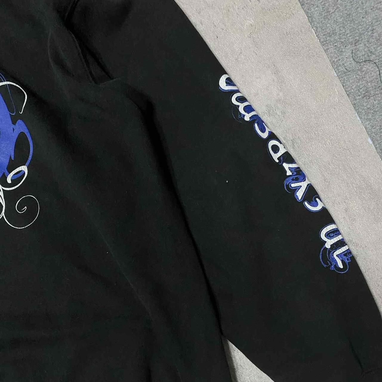 Fruit Of The Loom Black and blue Chrome Hearts hoodie #grunge Size US XL / EU 56 / 4 - 5 Thumbnail
