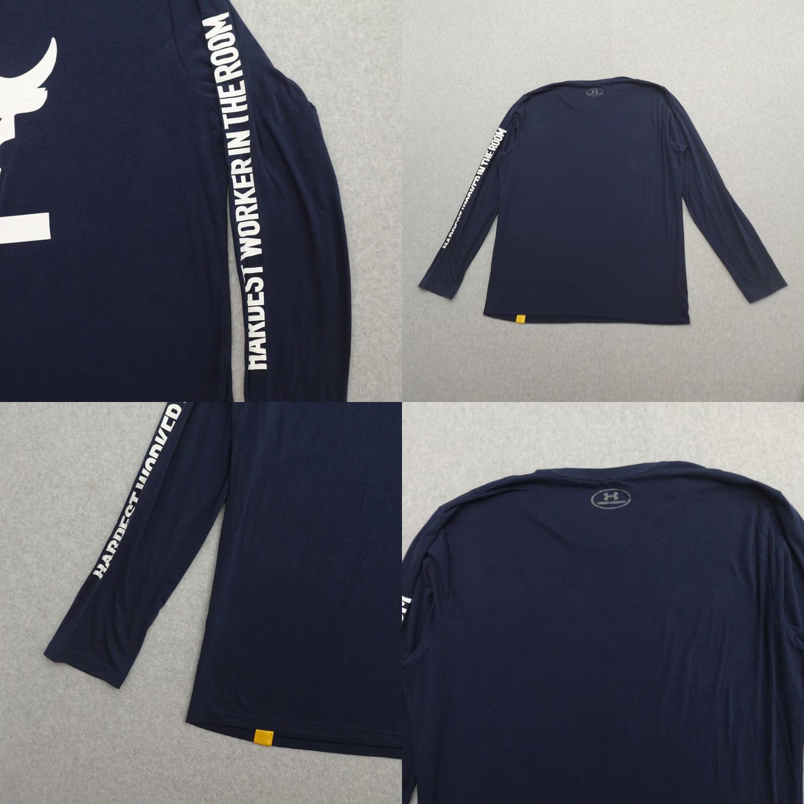 Under Armour Under Armour Project Rock T-Shirt Mens XL Navy Long Sleeve HeatGear Active Size US XL / EU 56 / 4 - 8 Thumbnail