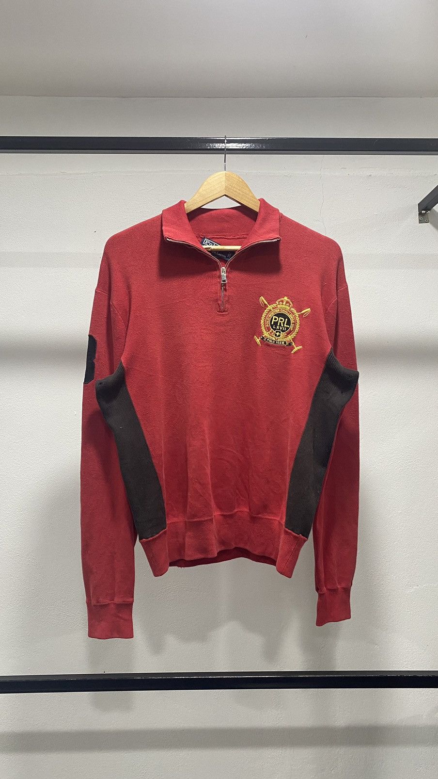 image of Polo Ralph Lauren Prl Ralph Laurent Halfzip 90's in Red, Men's (Size Medium)