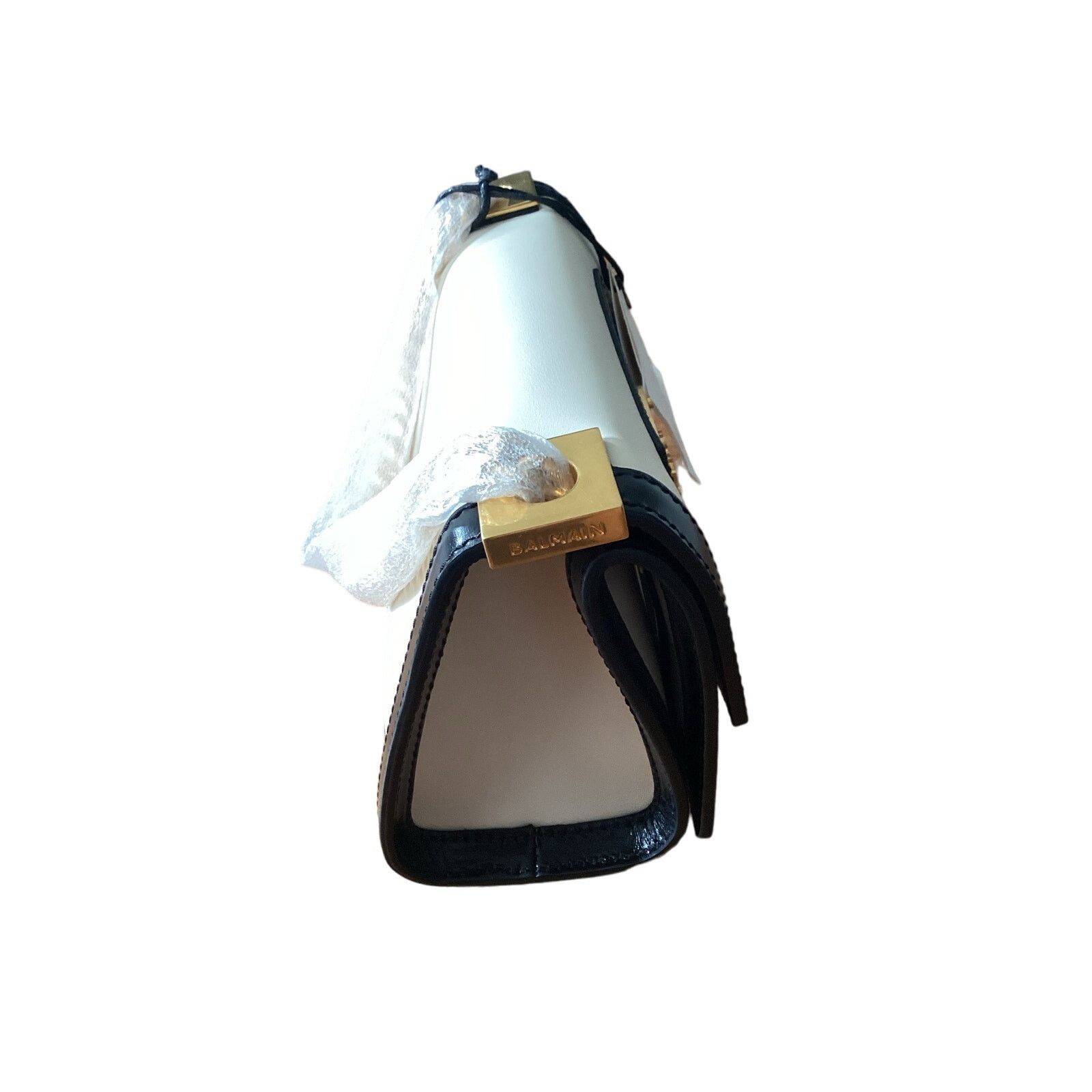 Balmain NWT BALMAIN 1945 Heritage Black White Bag Gold Chain $3450 Size ONE SIZE - 14 Thumbnail