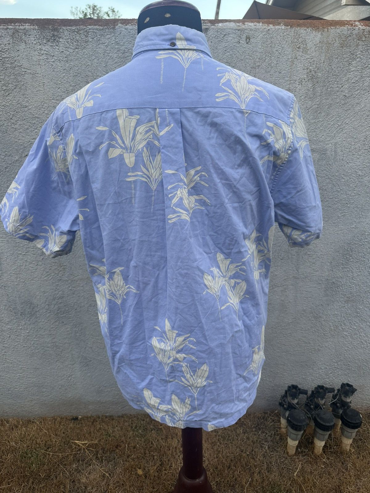 Other PreOwned Sig Zane Powder Blue/ White Hawaiian Print Men's M Size US M / EU 48-50 / 2 - 2 Thumbnail