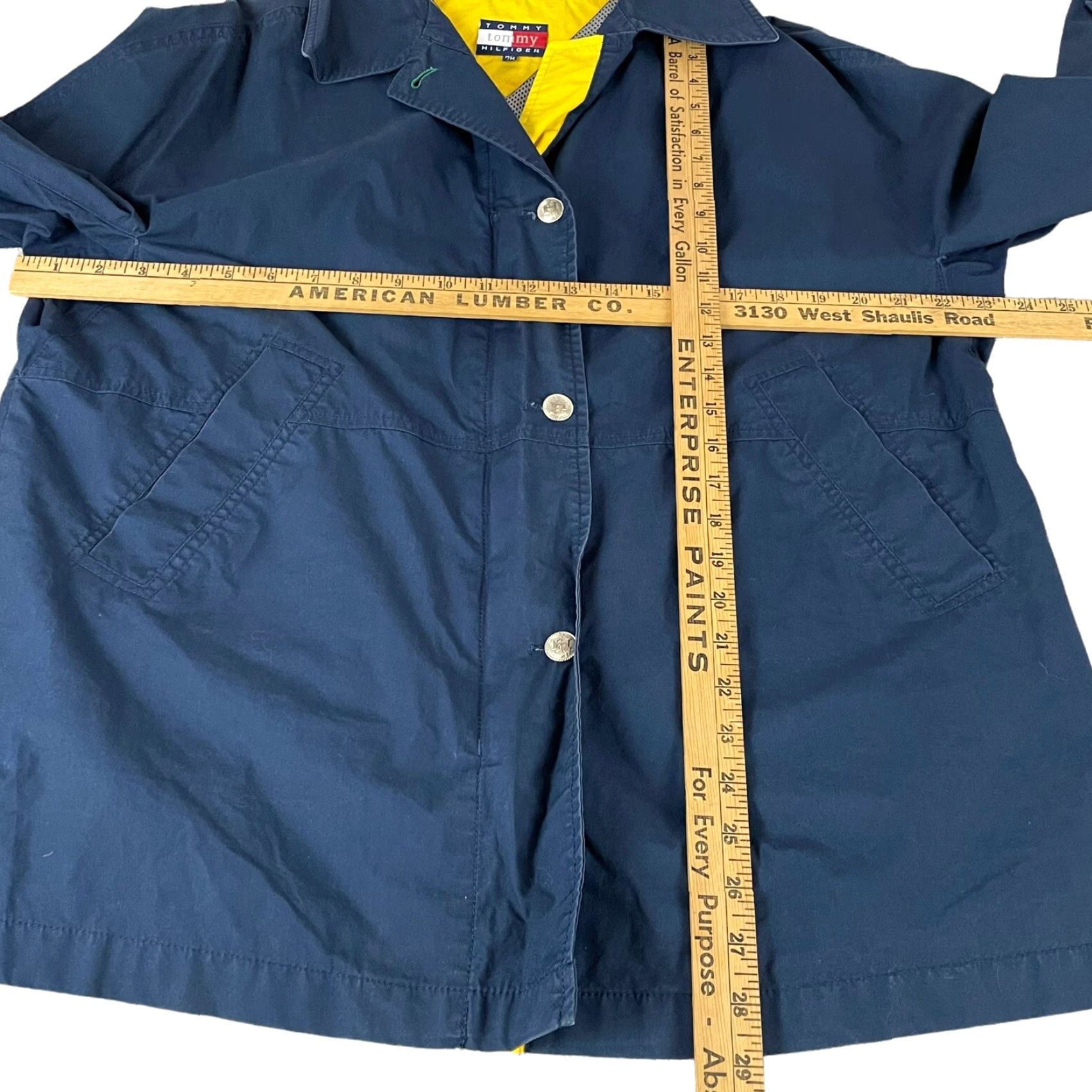 Tommy Hilfiger VINTAGE Tommy Hilfiger Jacket Women’s M Blue 90s Windbreaker Zip Pockets Logo Hip Hop Rain Nautical Decade 1990s Size M / US 6-8 / IT 42-44 - 7 Thumbnail