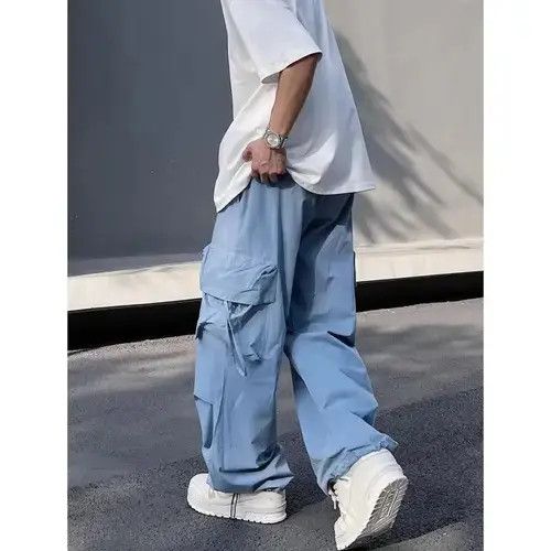 VIBE Blue Big Pocket Cargo Pants Size US 42 / EU 58 - 3 Thumbnail