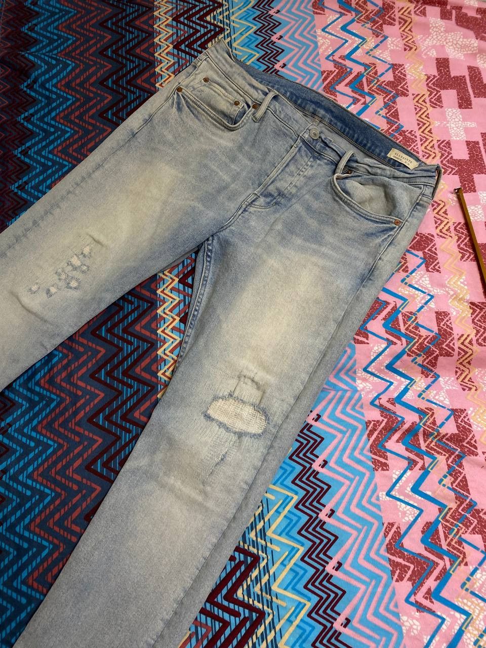 Allsaints × Japanese Brand Allsaints Jeans Distressed Japanese Style Pants Mens Size US 34 / EU 50 - 19 Thumbnail
