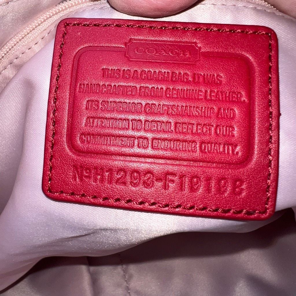 Coach Coach Vintage Red Patent Leather Signature Shoulder Bag (see photos and description) Size ONE SIZE - 13 Thumbnail