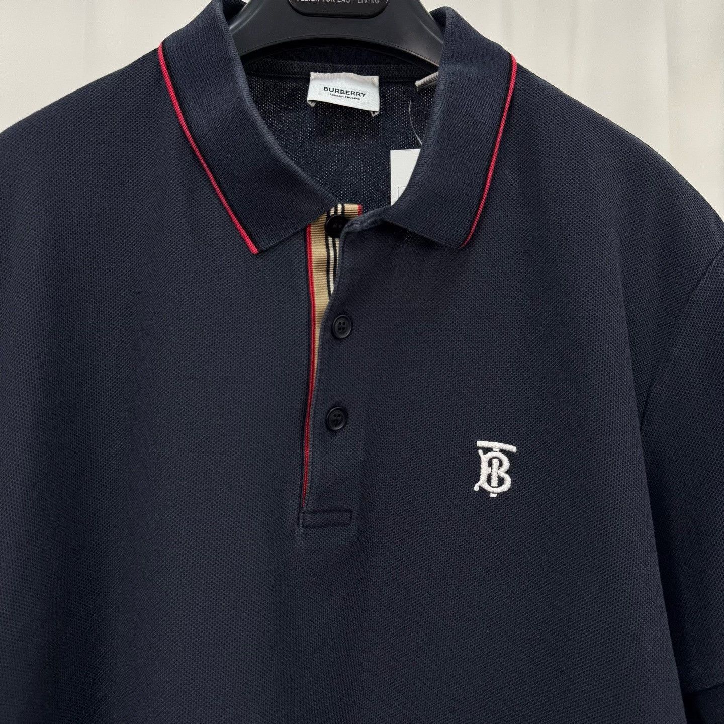 Burberry Burberry Embroidered Letter Check Polo Short-Sleeve Size US L / EU 52-54 / 3 - 3 Thumbnail