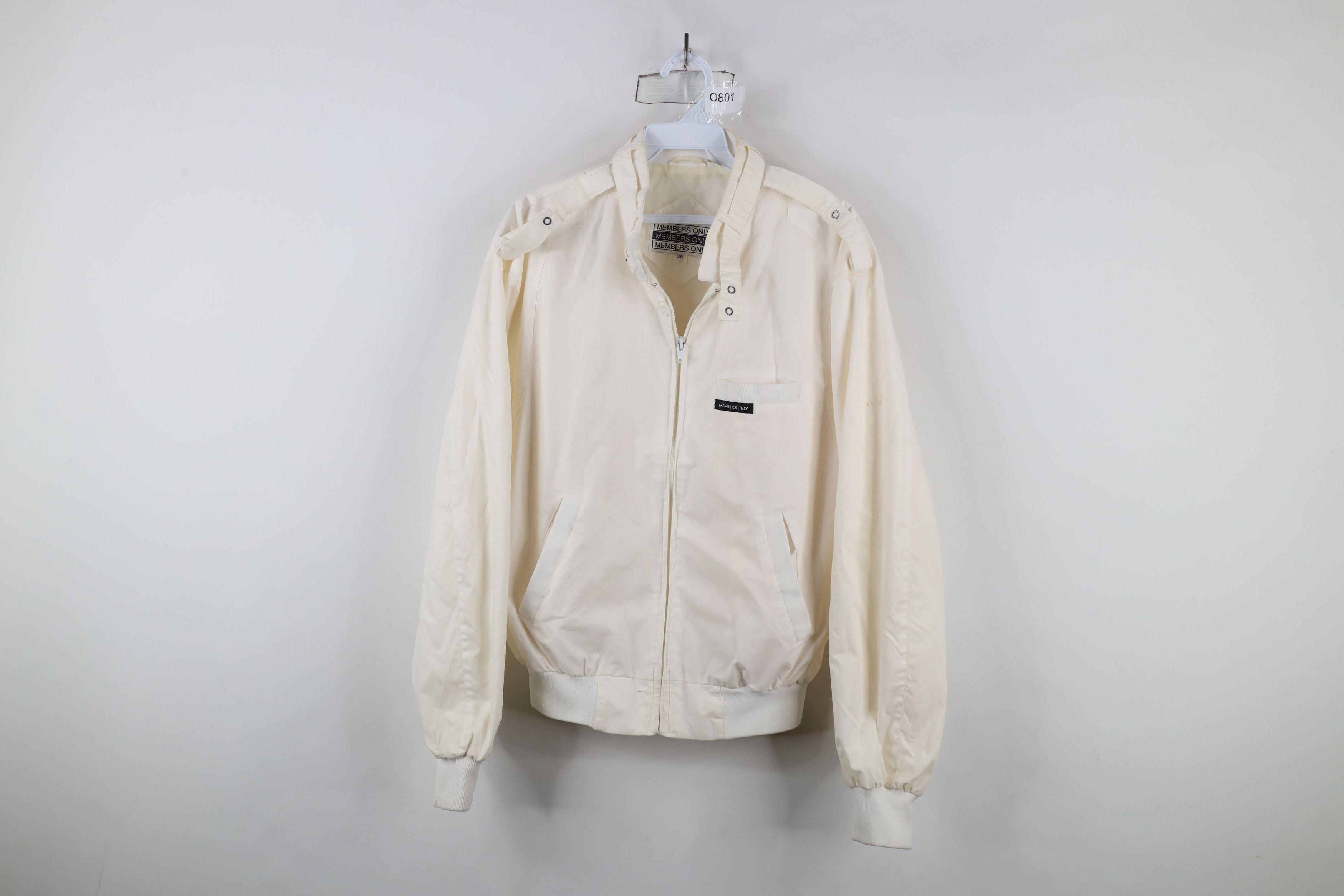 Members Only × Vintage Vintage 90s Members Only Cafe Racer Bomber Jacket White Size US L / EU 52-54 / 3 - 1 Thumbnail