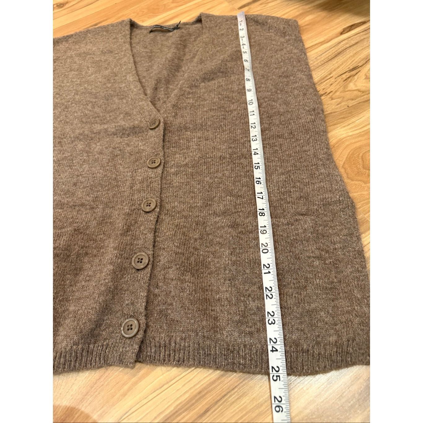 Guru Gudrun Sjoden brown soft wool b button front vest size Small Size S / US 4 / IT 40 - 8 Thumbnail