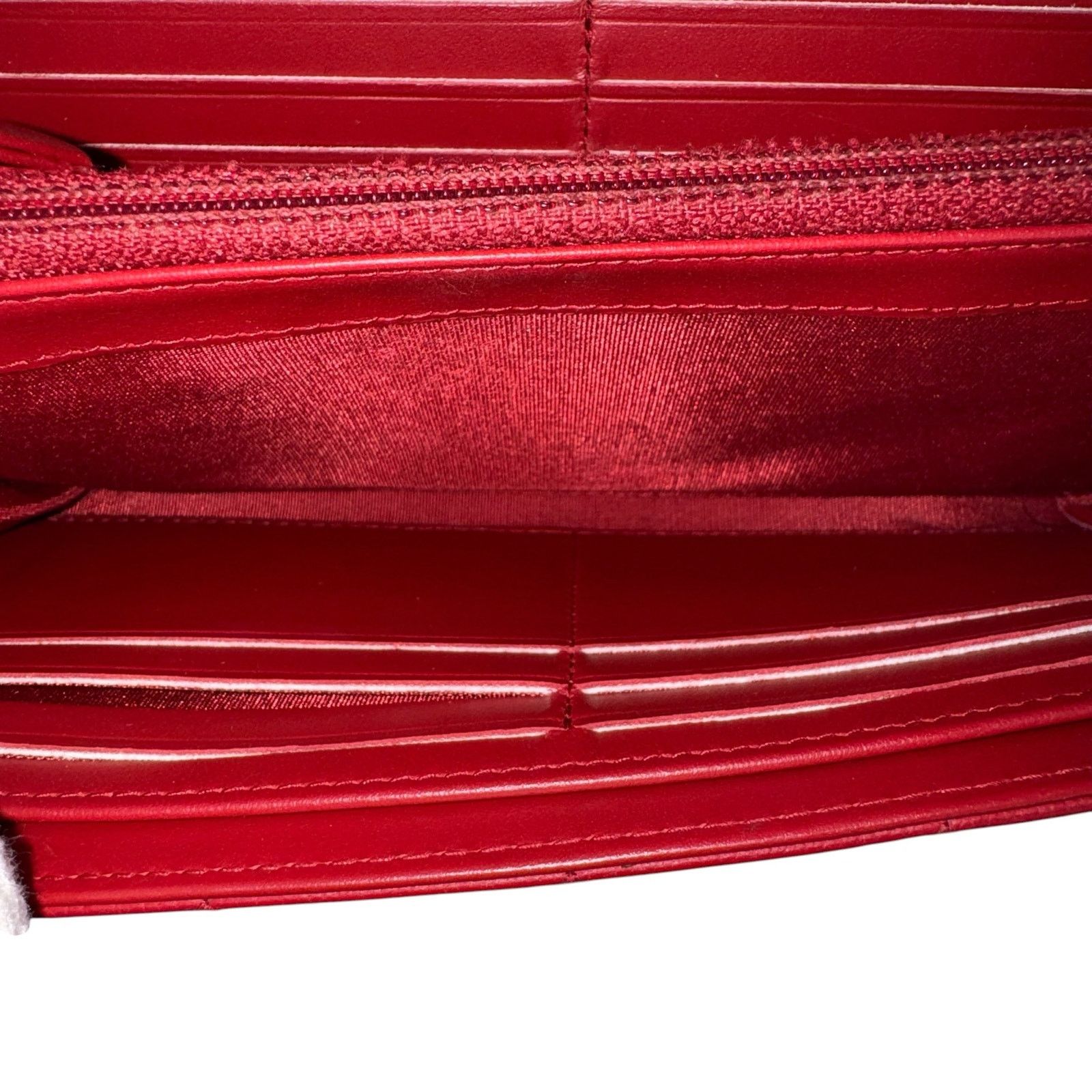 Chanel Chanel CC Boy Flap Red Matelassé Wallet Size ONE SIZE - 10 Thumbnail