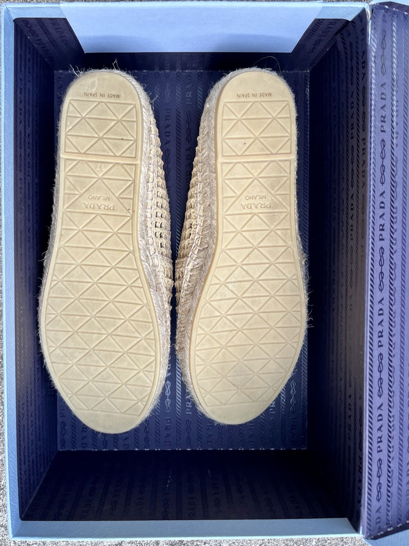 Prada Prada Rafia Logo Espadrille Size US 7 / IT 37 - 2 Thumbnail