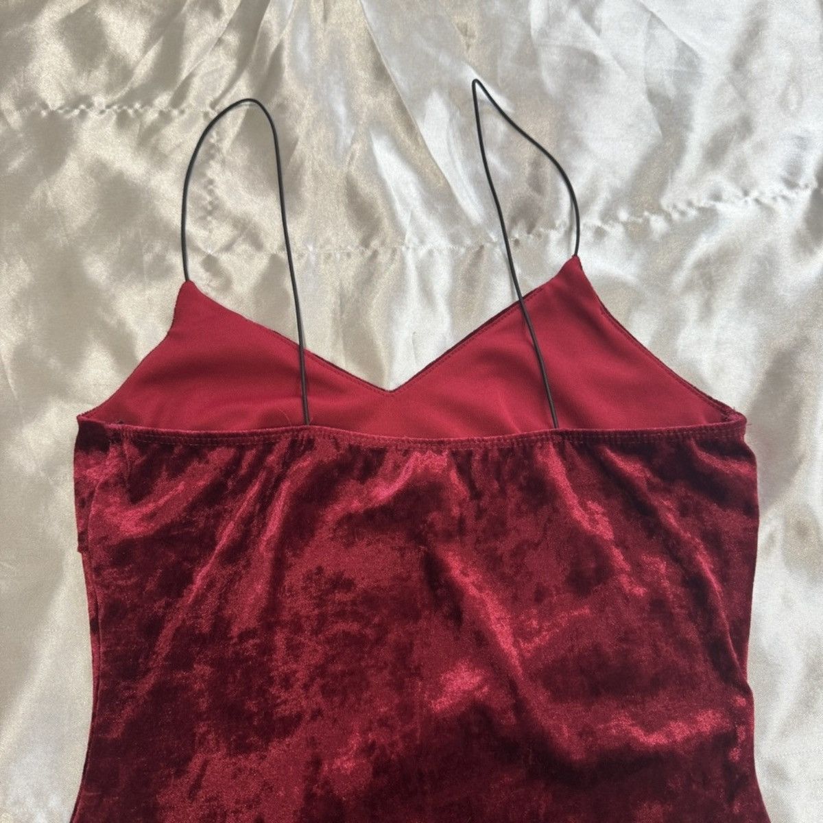 Other Red Velvet Midi Dress Size S / US 4 / IT 40 - 8 Thumbnail