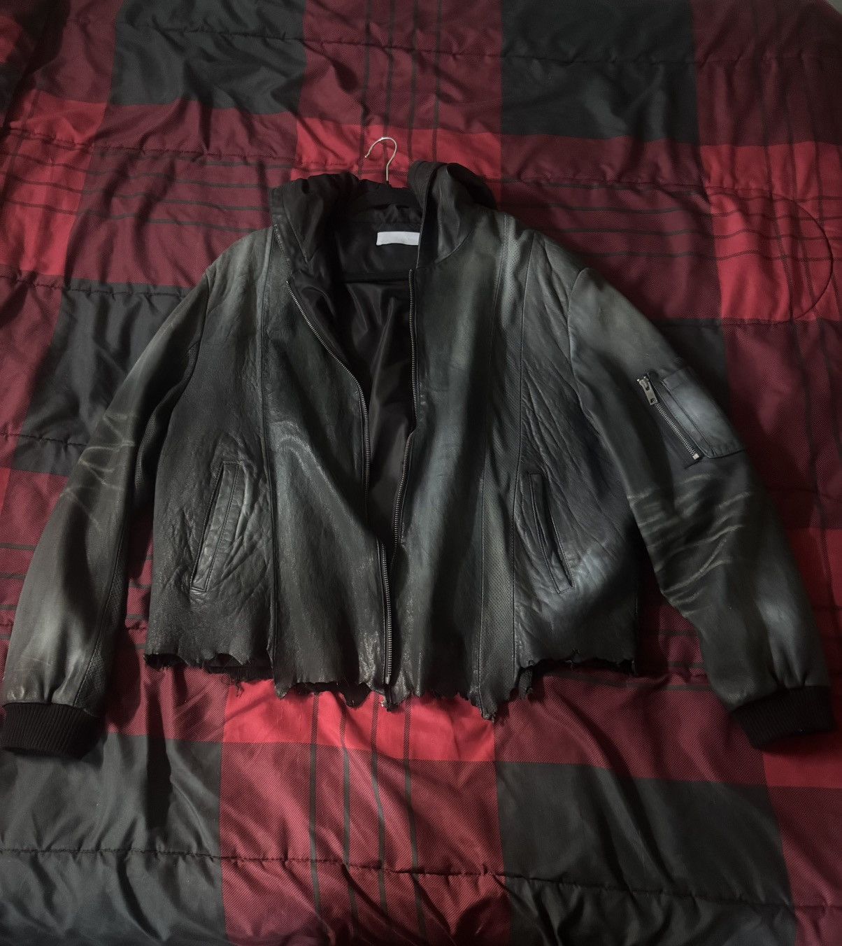 ALEXANDER DIGENOVA Paneled leather bomber jacket Size US S / EU 44-46 / 1 - 1 Thumbnail