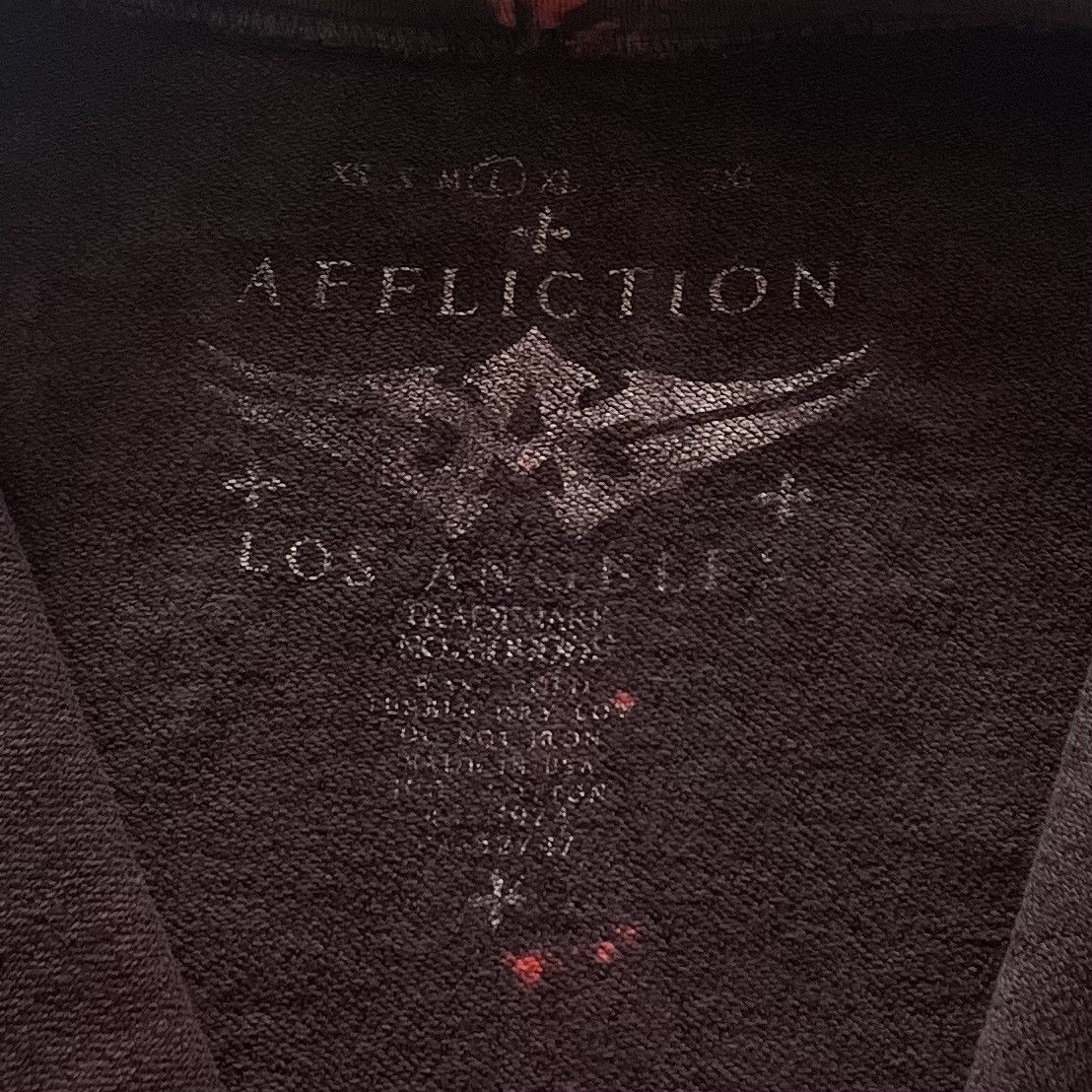Affliction × Vintage Affliction Skull Cross Wing Zip Up Grunge Cyber Y2K Hooded Size US L / EU 52-54 / 3 - 9 Thumbnail