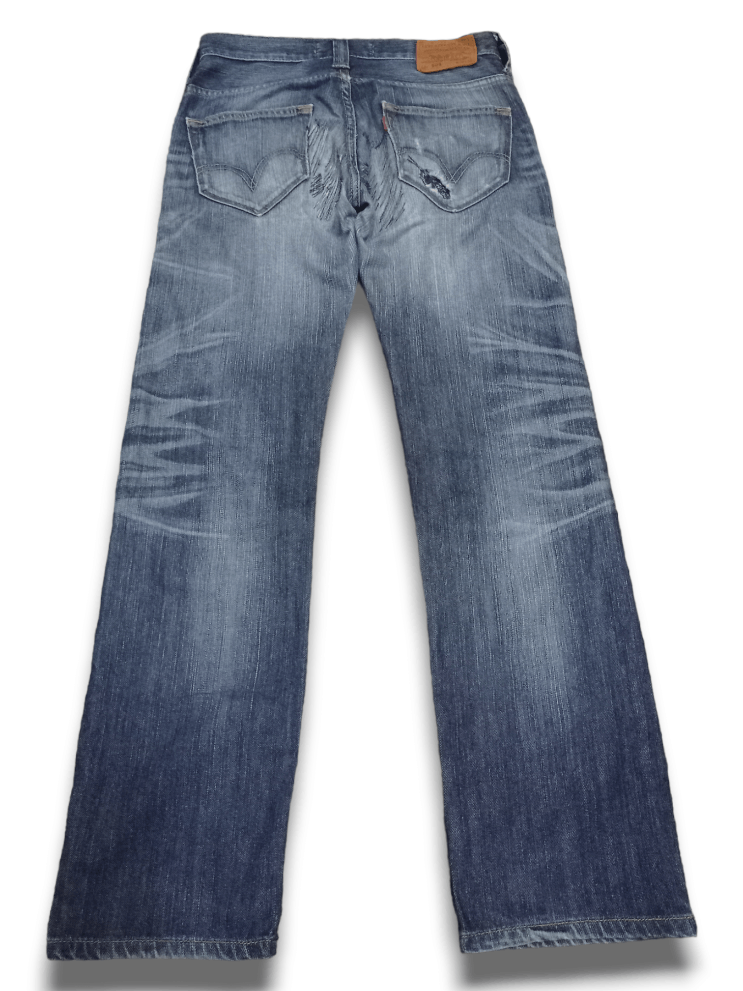 Levi's × Levi's Vintage Clothing Vintage 90s Levis 504 Blue Wash Distressed Rework Jeans Size US 31 - 2 Thumbnail