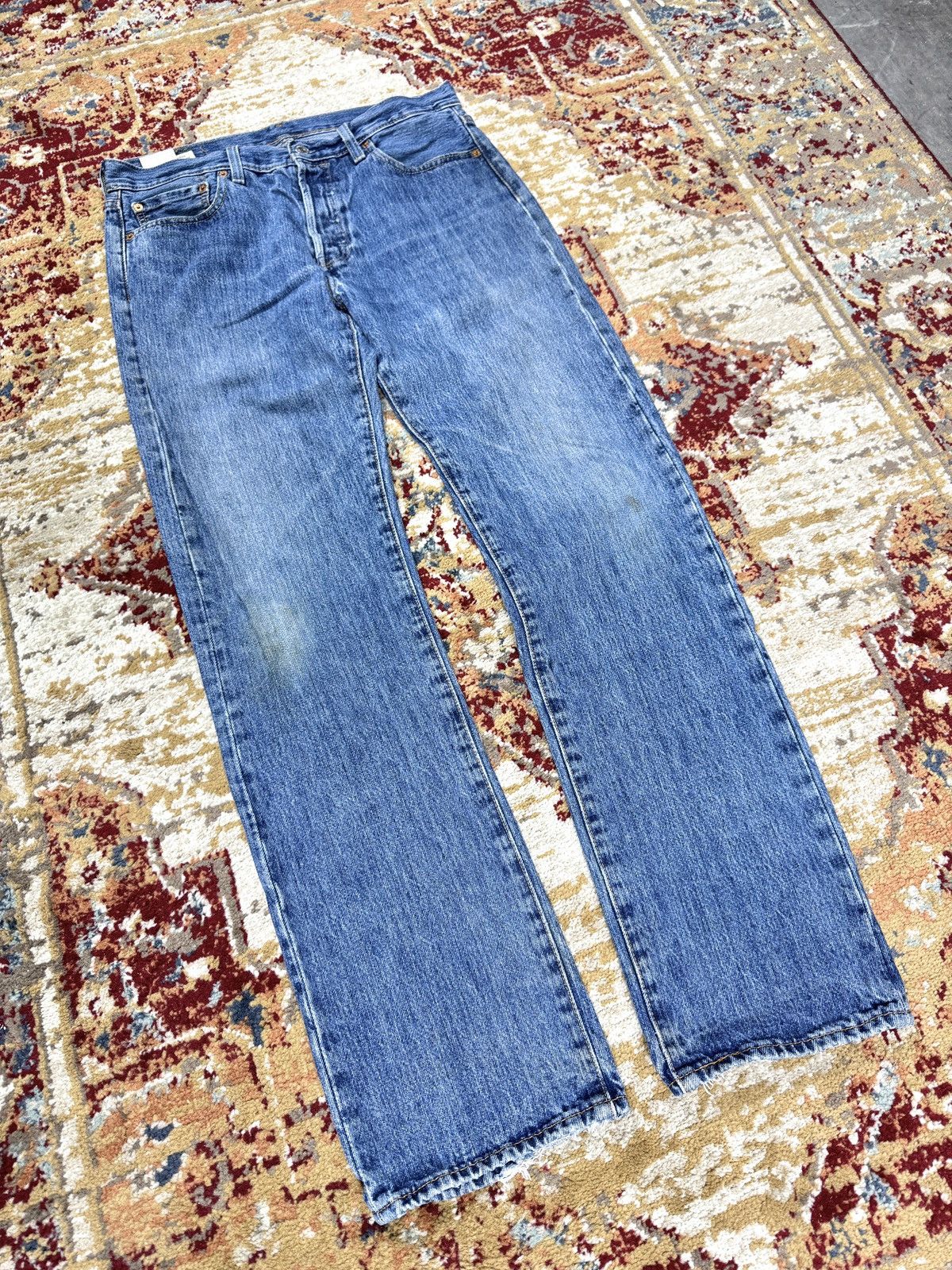Levi's × Vintage Levi's 501 Baggy Denim Washed Black Jeans Pants Vintage Size US 32 / EU 48 - 1 Thumbnail
