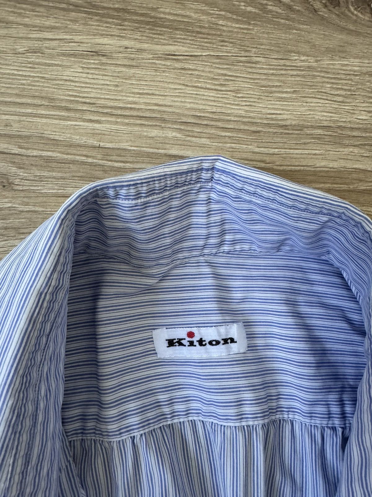 Kiton Kiton Striped Button Up Shirt Size US L / EU 52-54 / 3 - 5 Thumbnail