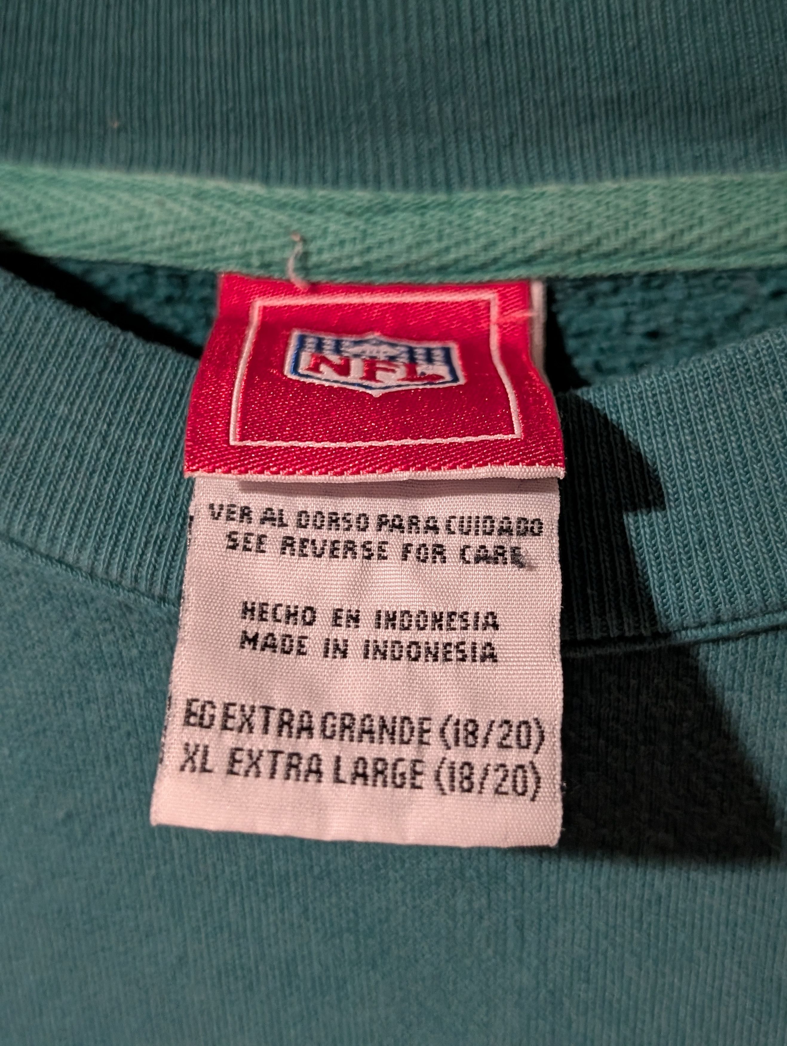 NFL Vintage 90s Miami Dolphins NFL Reebok Boys XL Sweatshirt Size US XL / EU 56 / 4 - 3 Thumbnail
