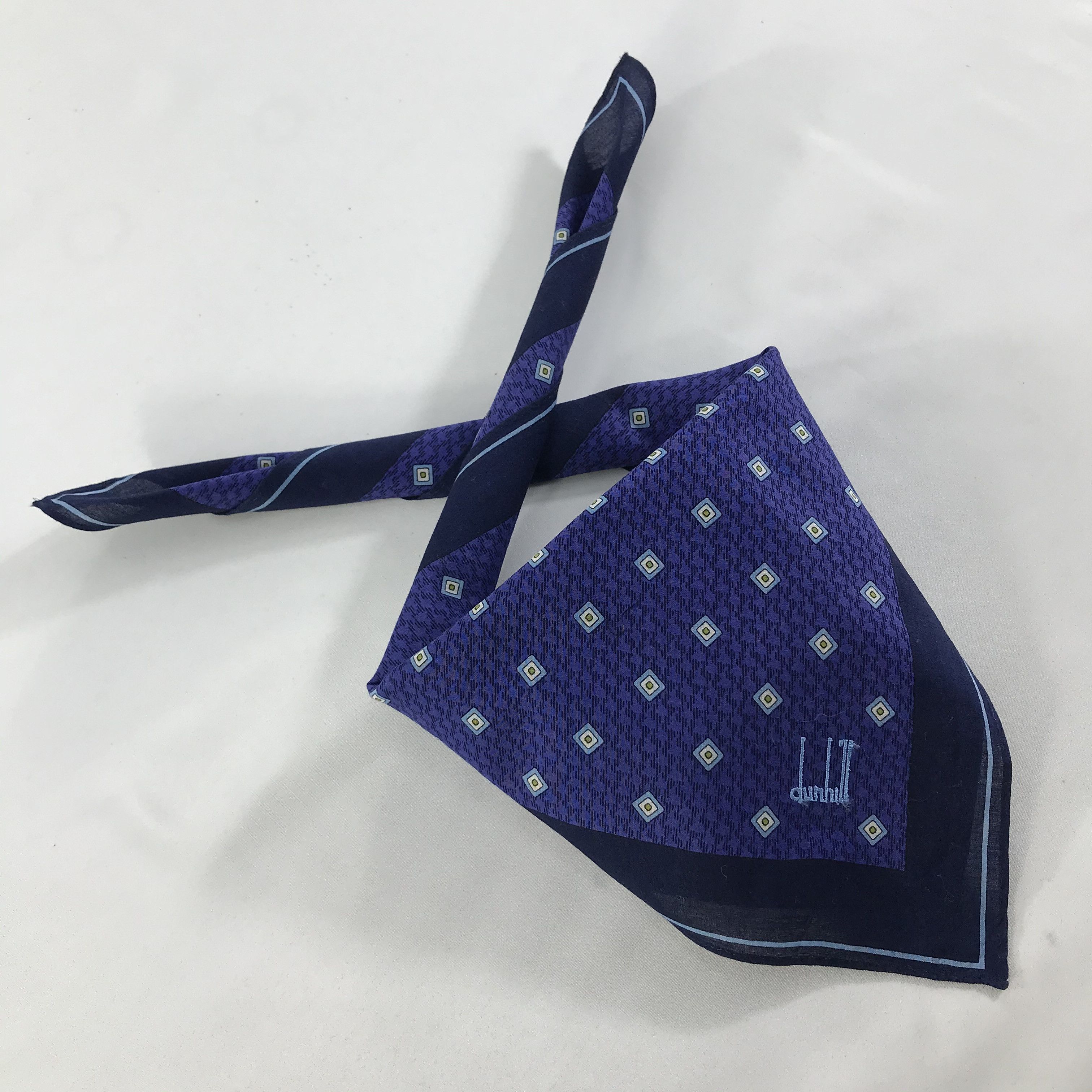Alfred Dunhill × Vintage Alfred Dunhill Bandana / Handkerchief / Neckerchief - S1344 Size ONE SIZE - 4 Thumbnail